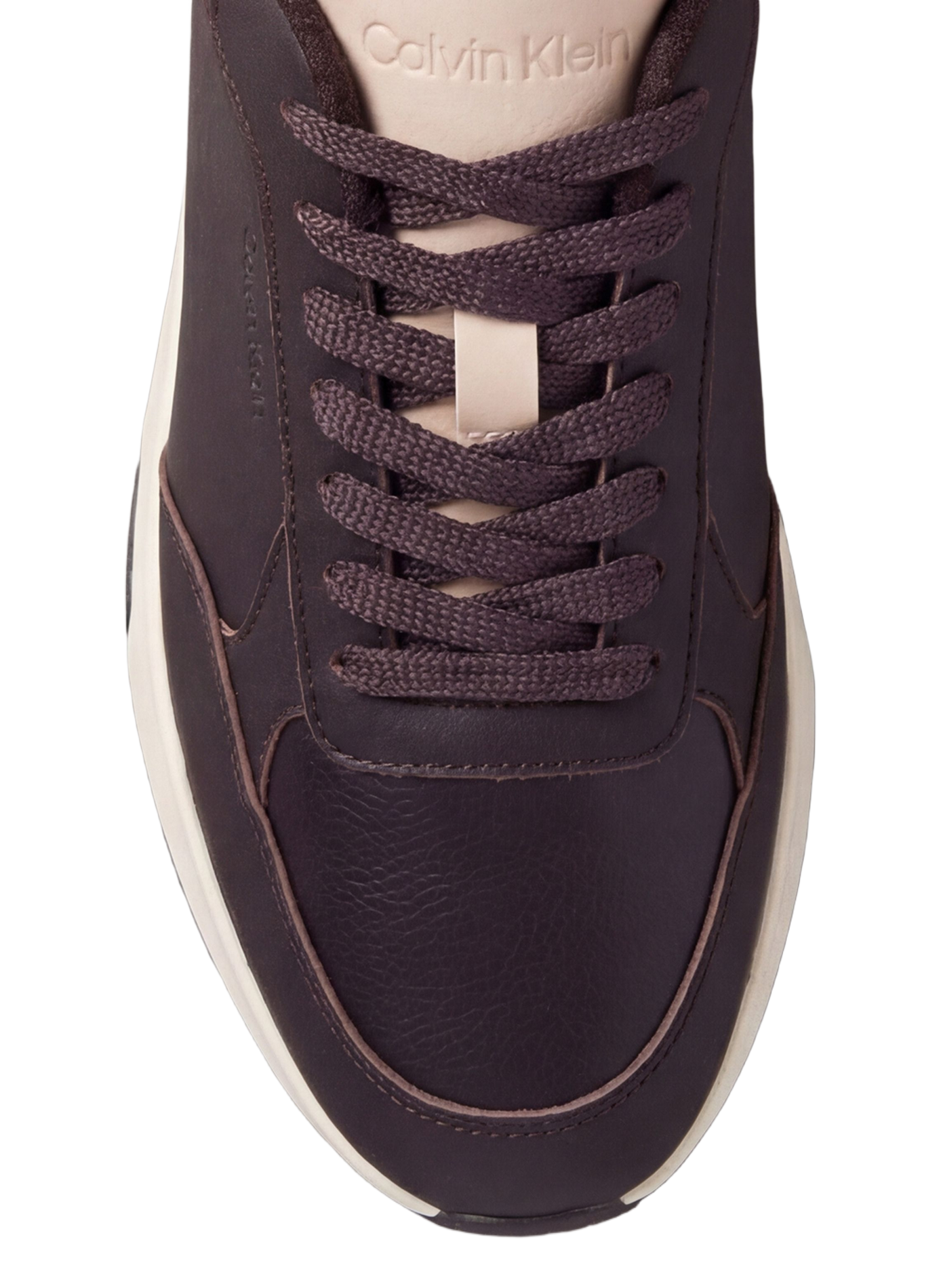Baskets plates City Runner en cuir CALVIN KLEIN Schwarz