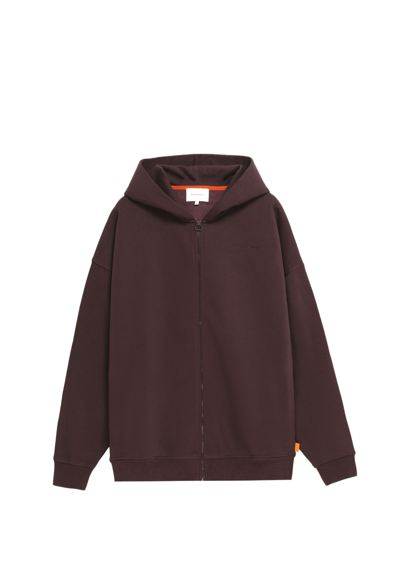 Regular-fit Titusstripe zip-up hoodie in a cotton blend GERTRUDE Red