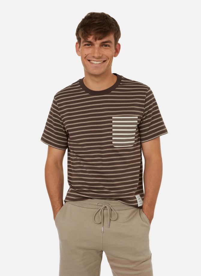 Striped cotton T-shirt THOM BROWNE