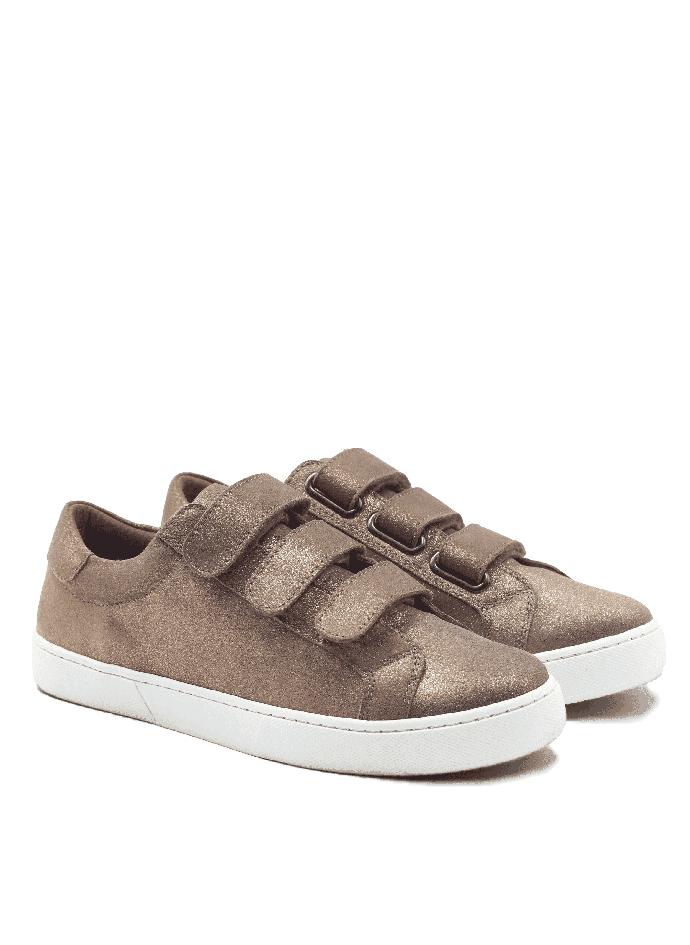 BASKETS À SCRATCH EN CUIR MÉTALLISÉ JULES & JENN pour FEMME