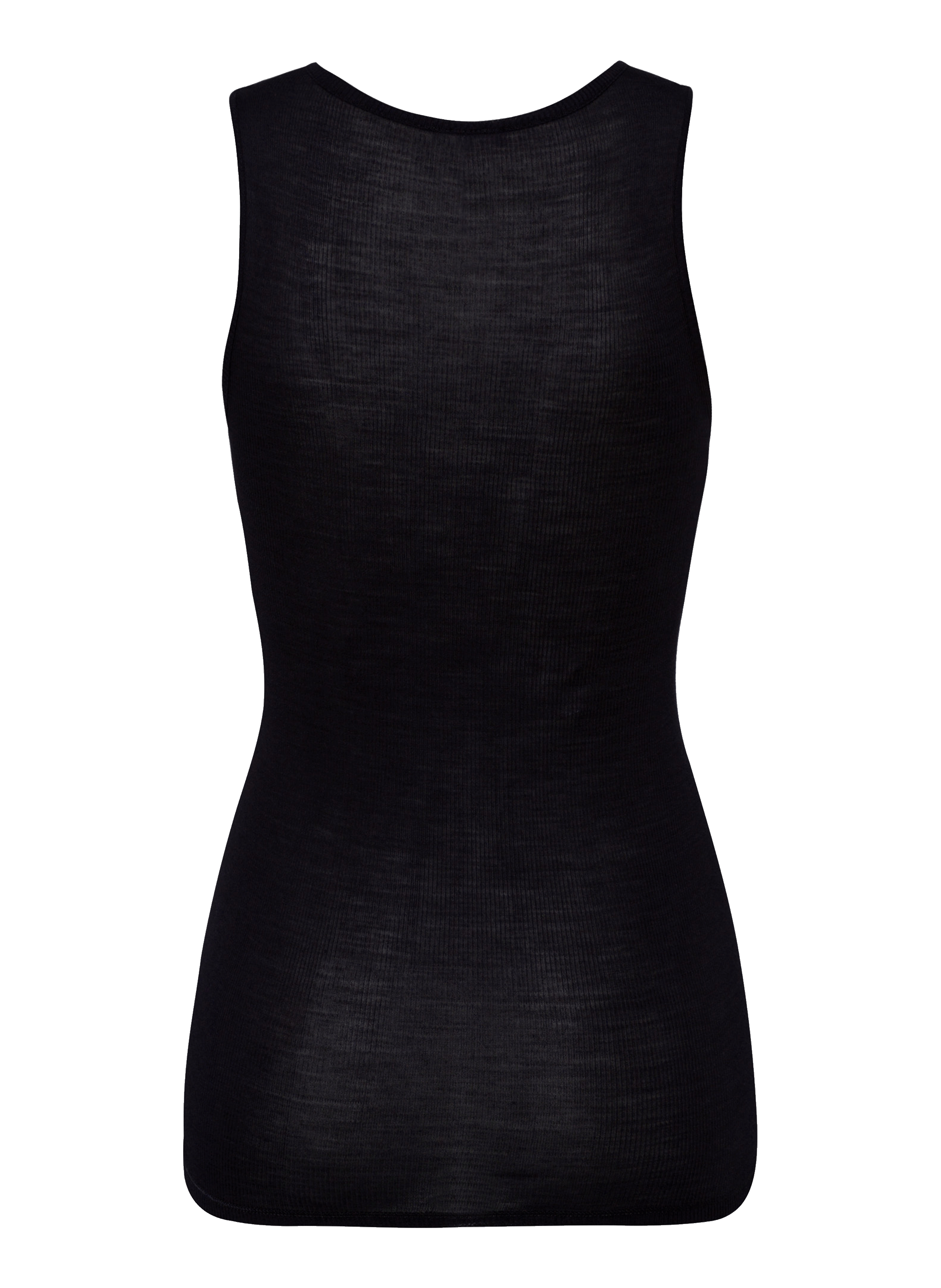 Wool and silk tank top HANRO Black