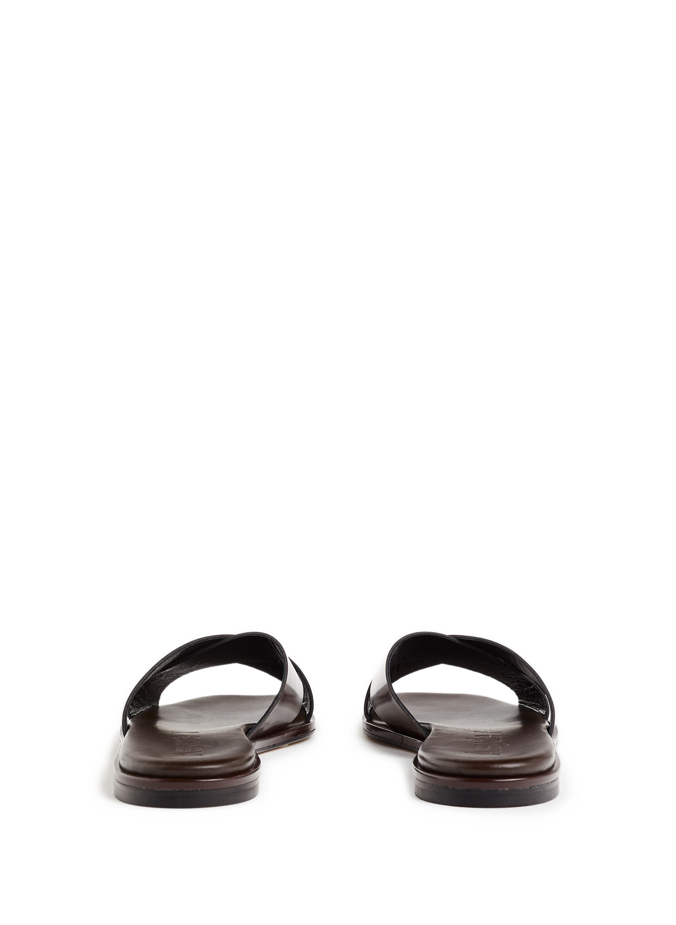 Mules en cuir Marron