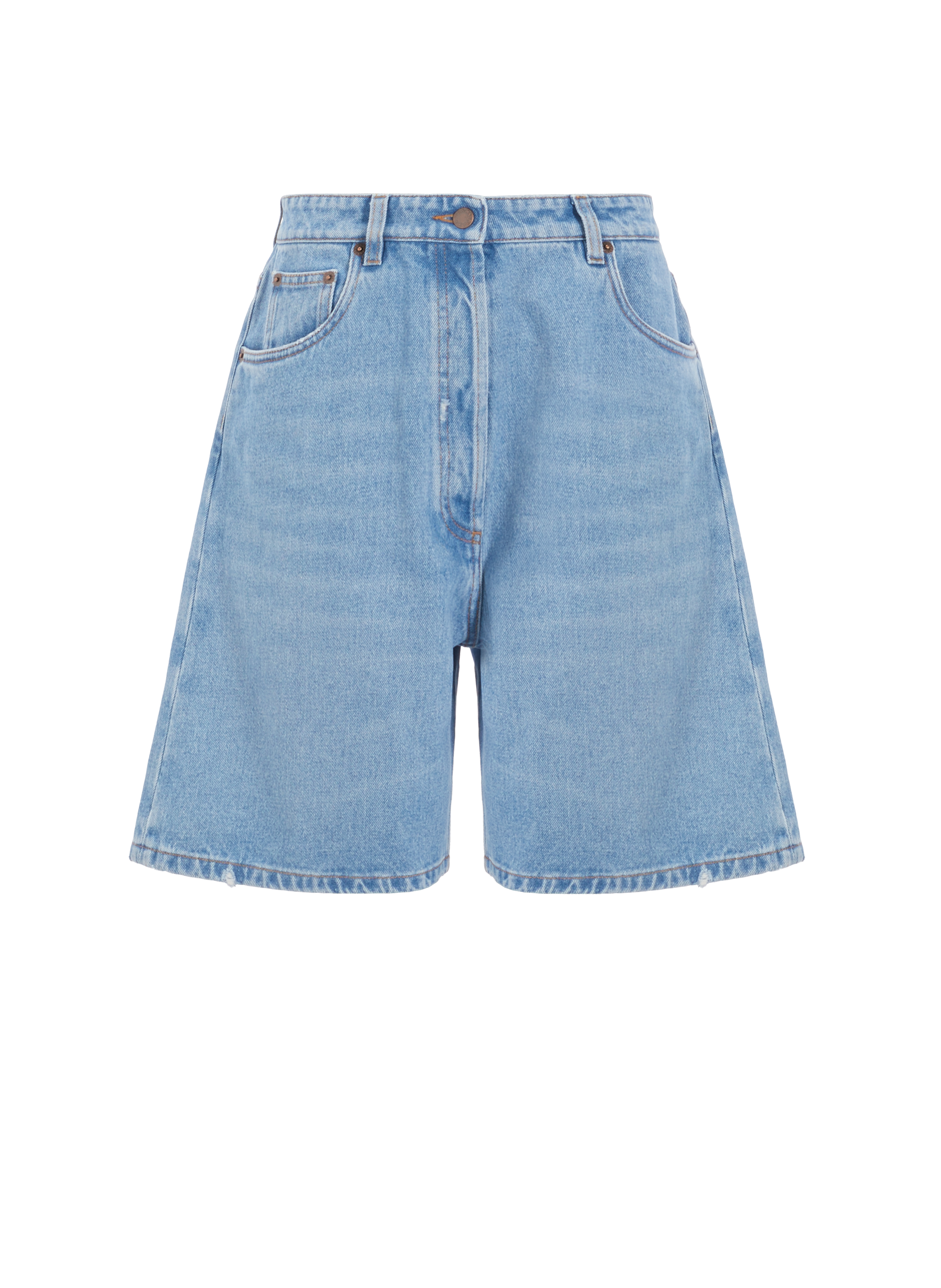 PRADA Bermuda en jean Bleu