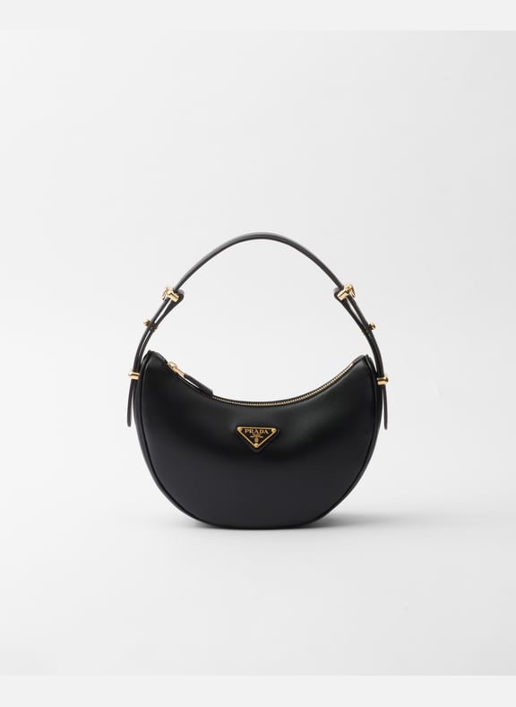 Sac porté épaule prada arqué en cuir Noir by PRADA PRADA Sac porté épaule prada arqué en cuir Noir
