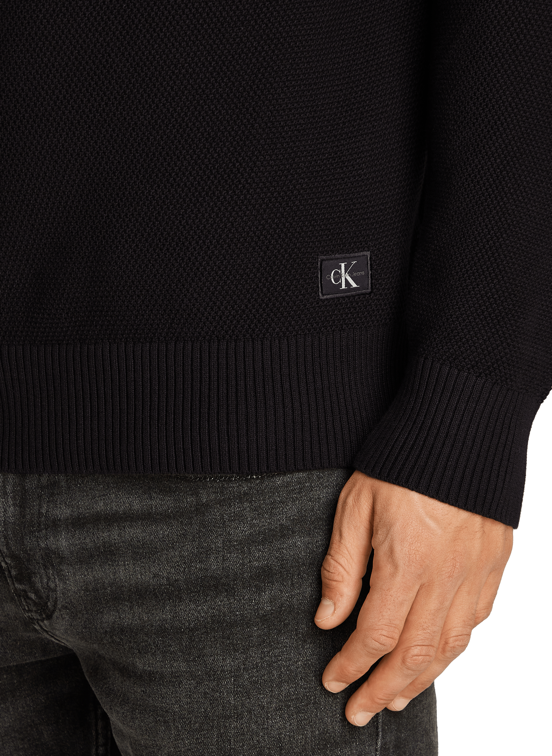 Pull en coton CALVIN KLEIN Noir