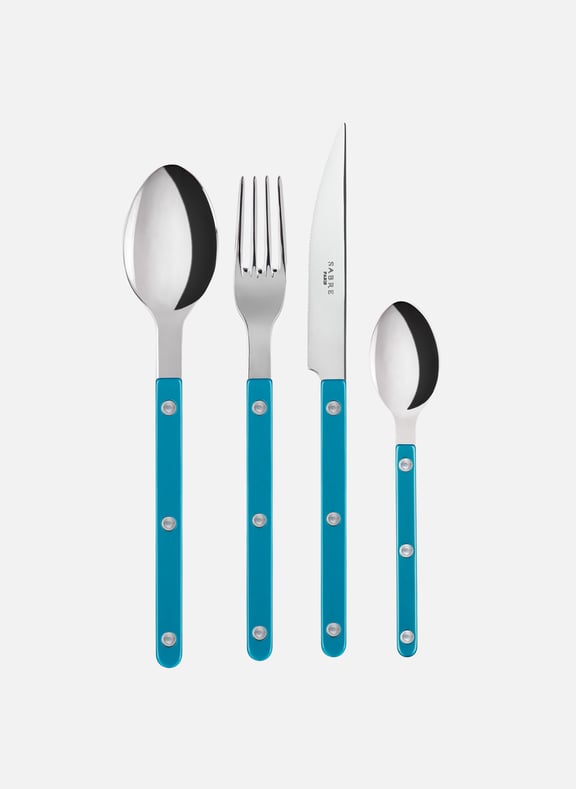 Set de 4 couverts de table, bistrot pearly Bleu by SABRE PARIS SABRE PARIS Set de 4 couverts de table, bistrot pearly Bleu