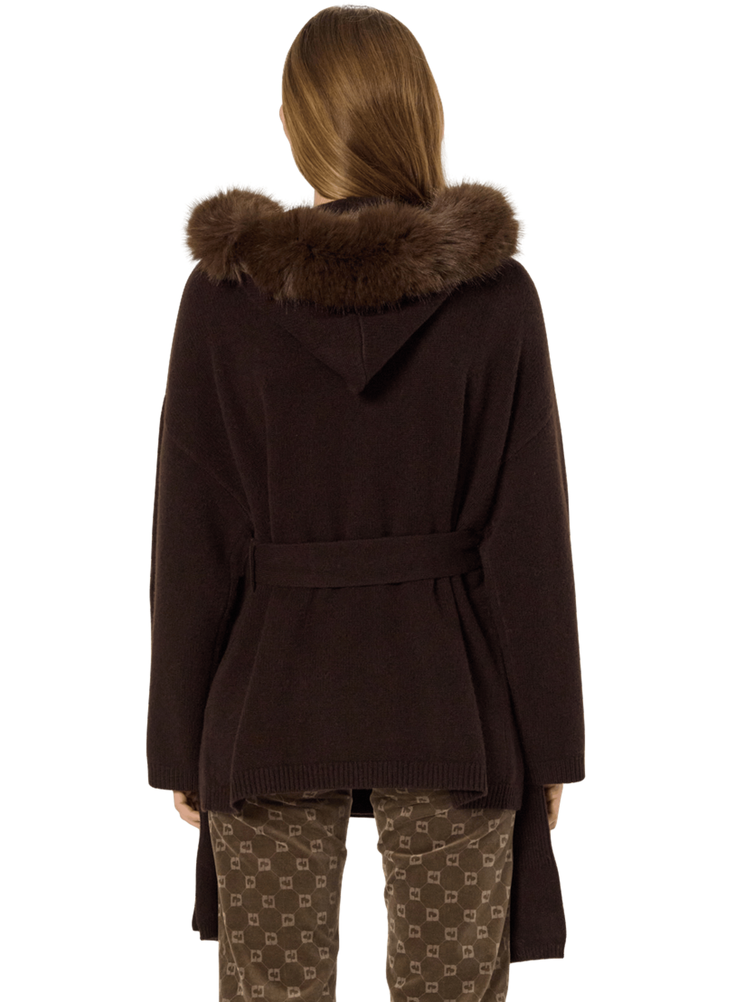 Gilet en cachemire à capuche - elo GERARD DAREL Marron