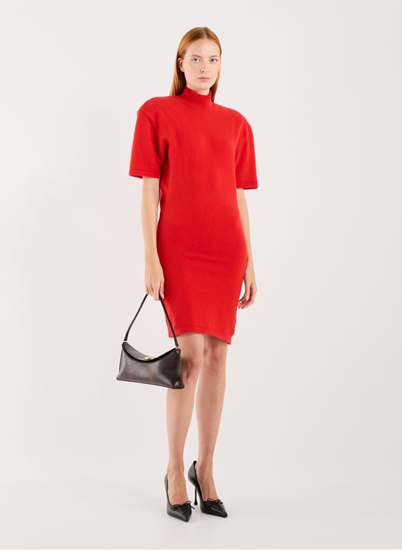 The castagne knit dress in wool and cashmere Red Jacquemus - Women | Printemps The castagne knit dress in wool and cashmere Red Jacquemus - Women | Printemps