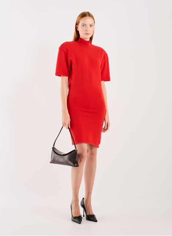 Robe midi en laine et cachemire Rouge by JACQUEMUS JACQUEMUS Robe midi en laine et cachemire Rouge