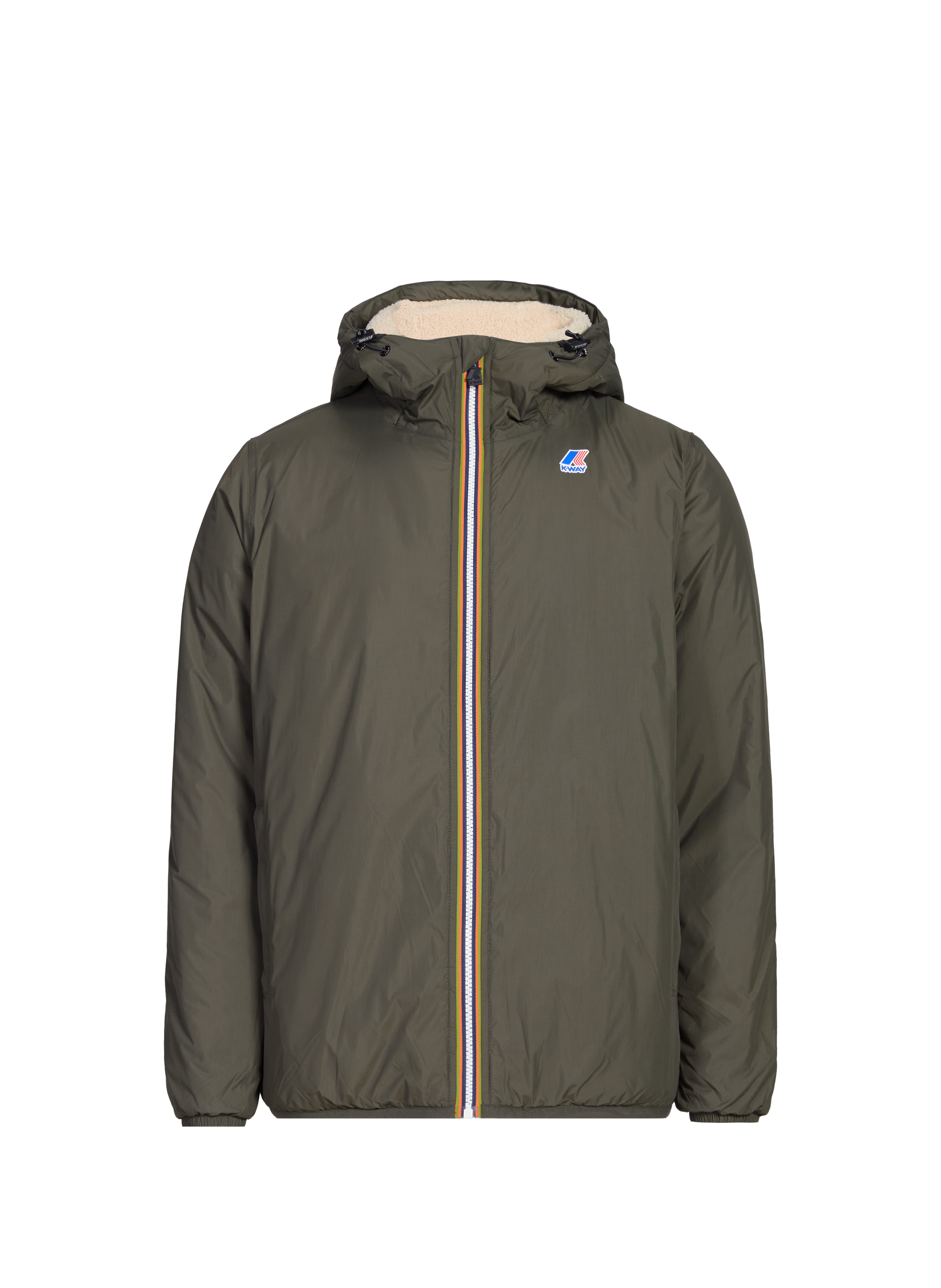 Straight hooded parka K-WAY Khaki