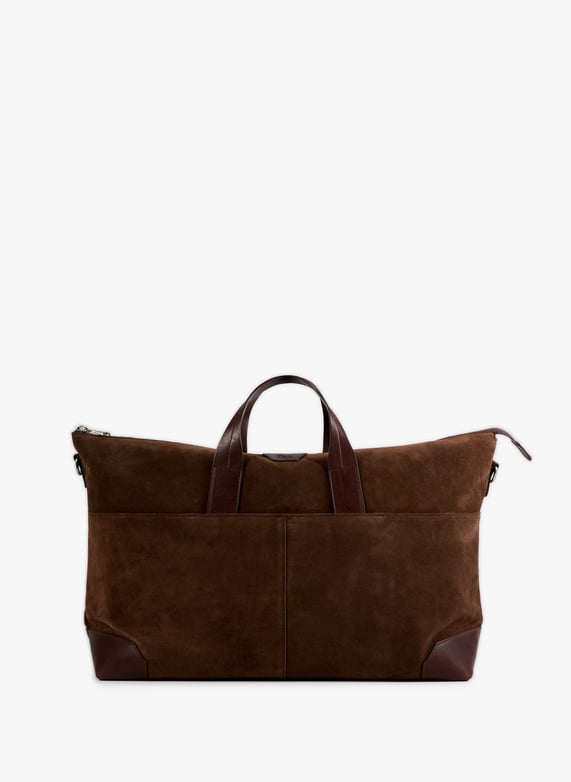 Sac de voyage en cuir | Marron by IL BISONTE Sac de voyage en cuir Marron