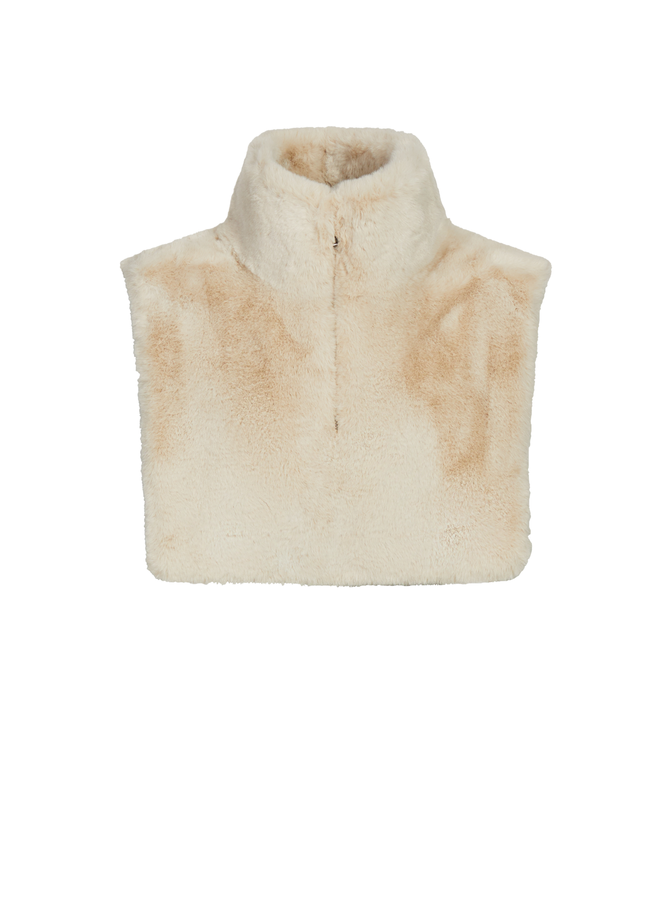 APPARIS Veste courte sans manches en fourrure White