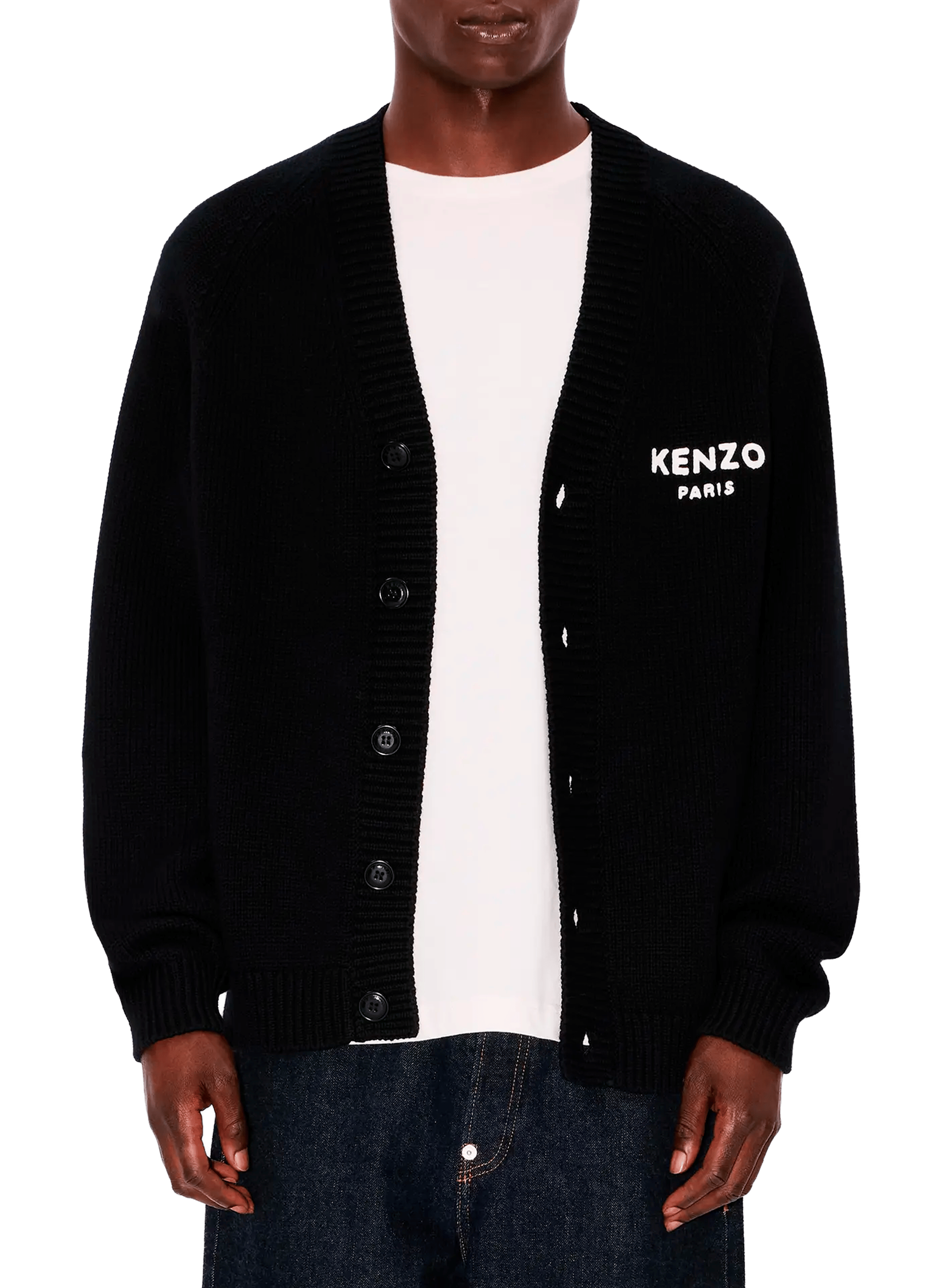 KENZO Cardigan en laine mélangé Noir