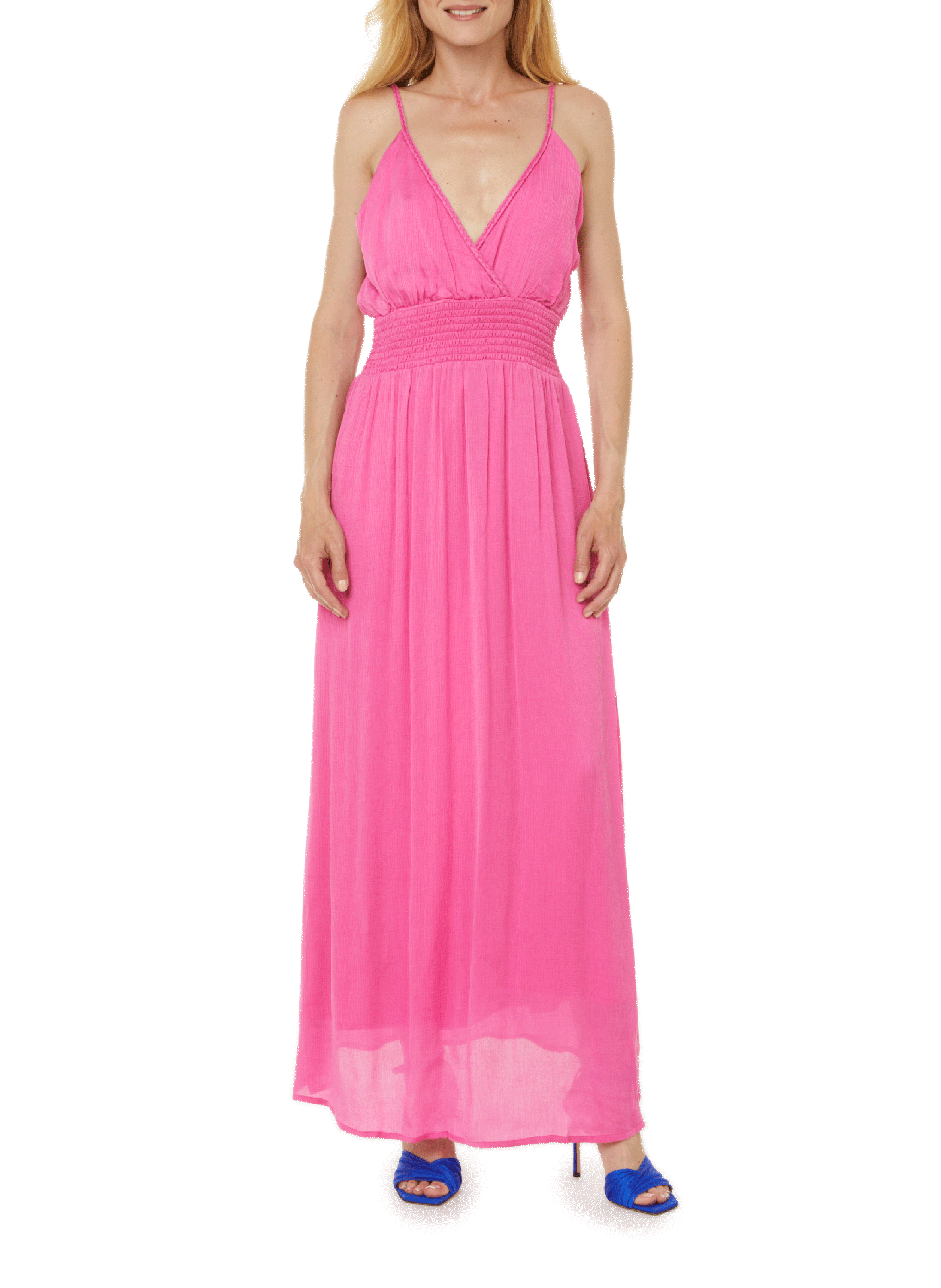 LOUISE MISHA Pleated maxi dress Pink