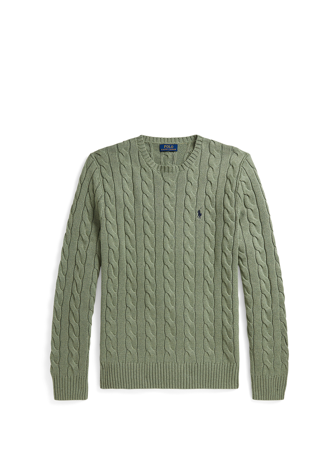Pull en maille torsadé  Fern green heather