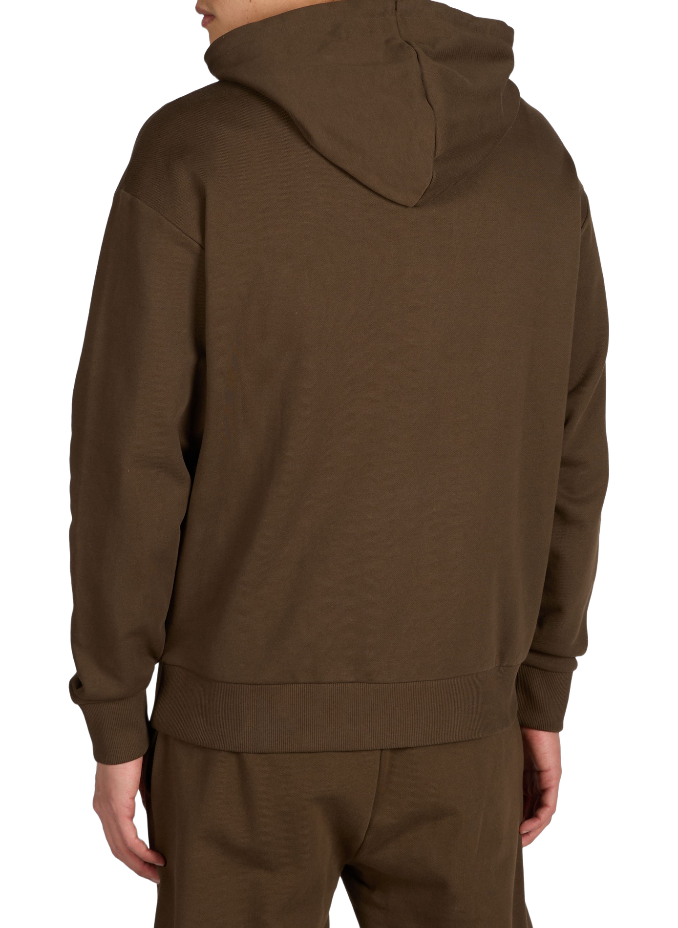 Oversized cotton hoodie HUGO BLUE Brown