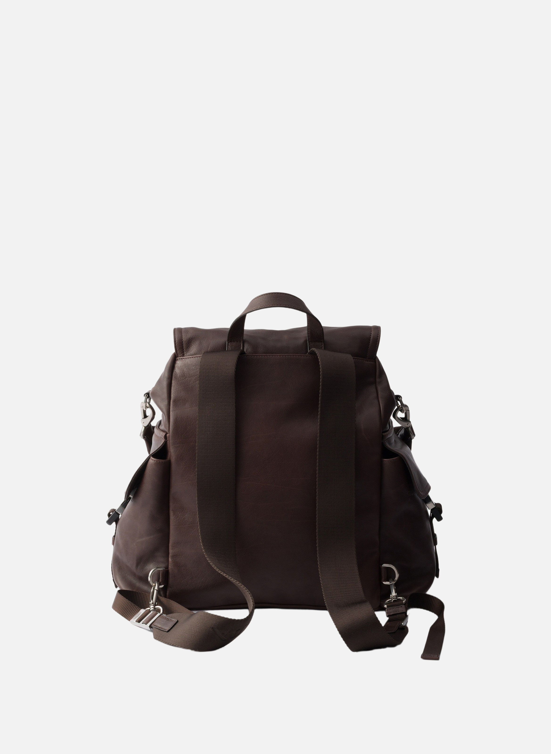 Sac à dos en cuir prada explore PRADA Marron