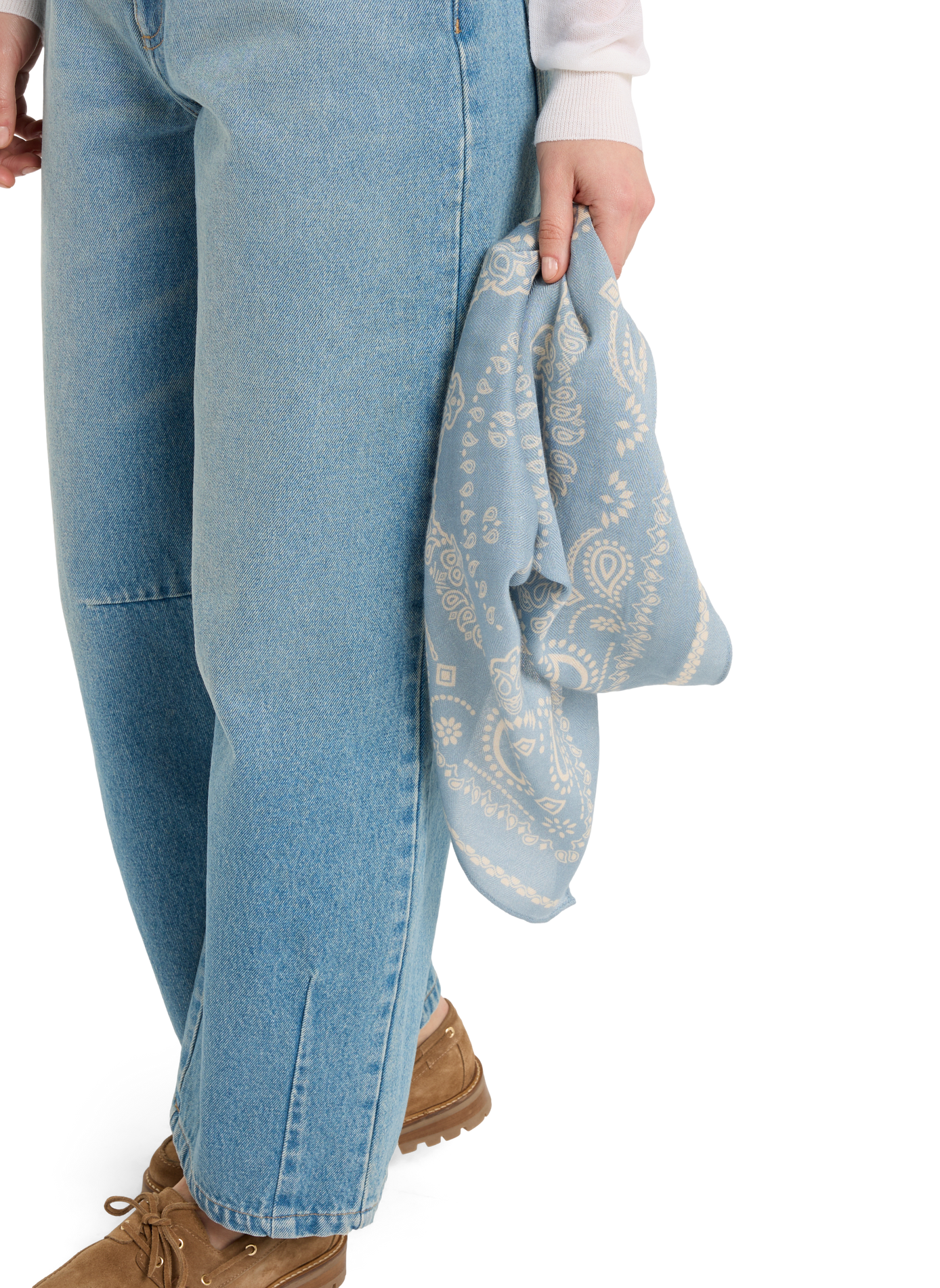 Bandana print square in blended cotton SAISON 1865 Blue