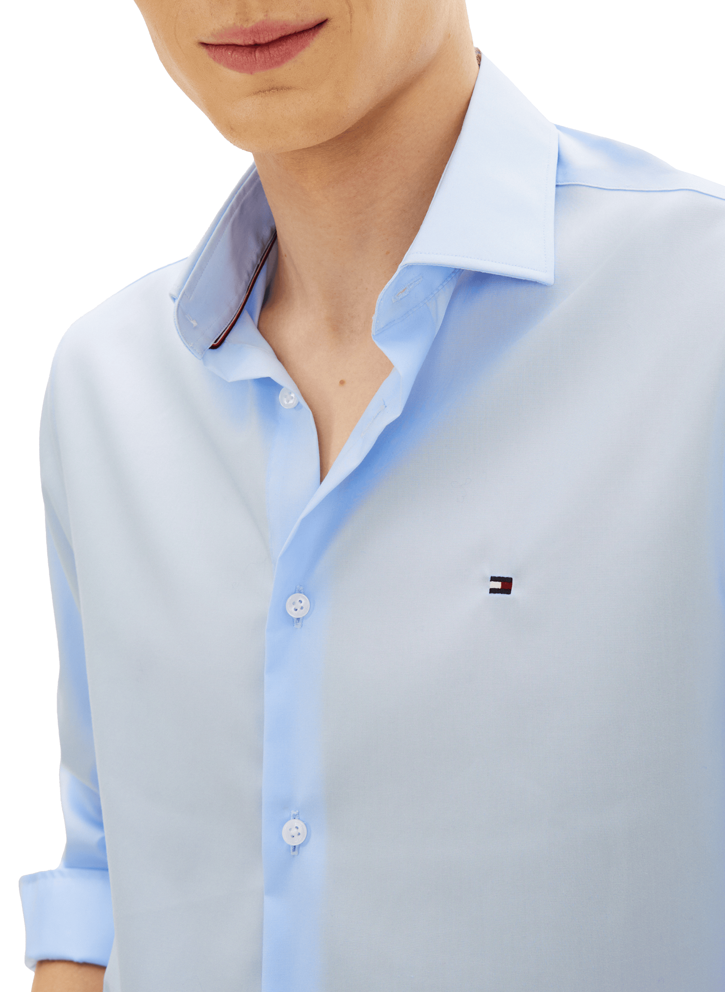 Straight organic cotton shirt TOMMY HILFIGER Blue
