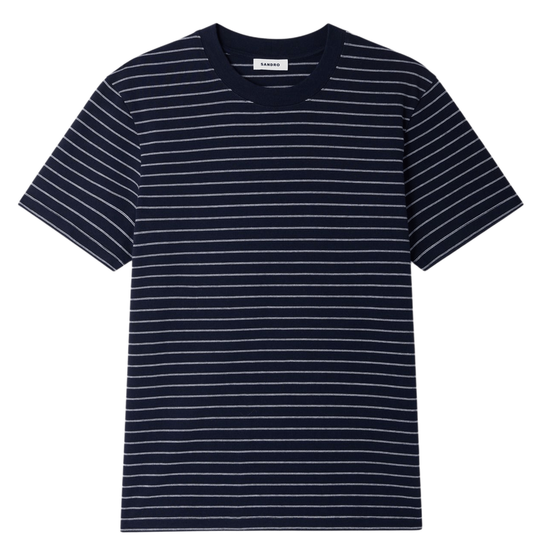 Tee-shirt col rond à rayures SANDRO Bleu