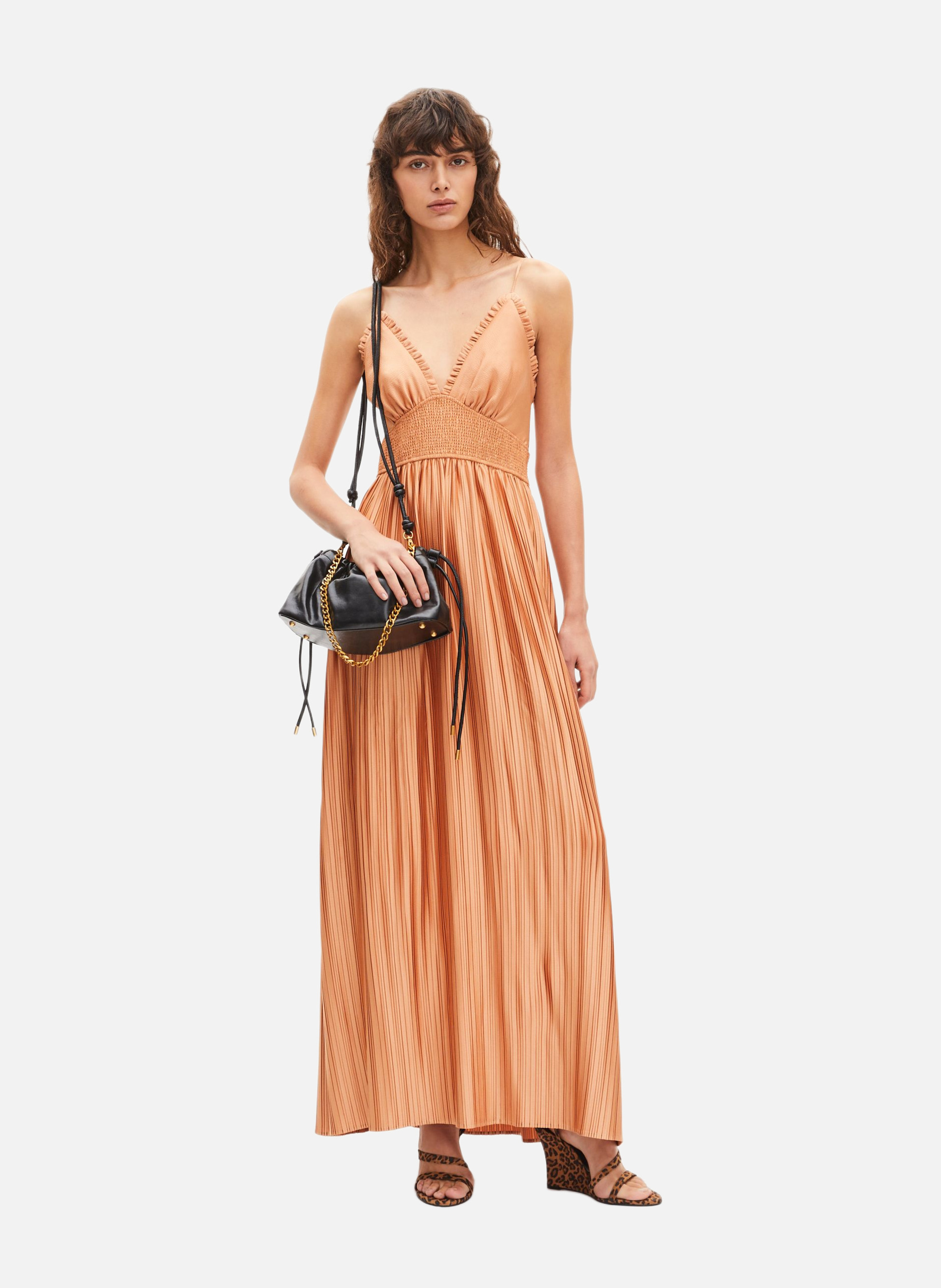Robe longue plissée THE KOOPLES Orange