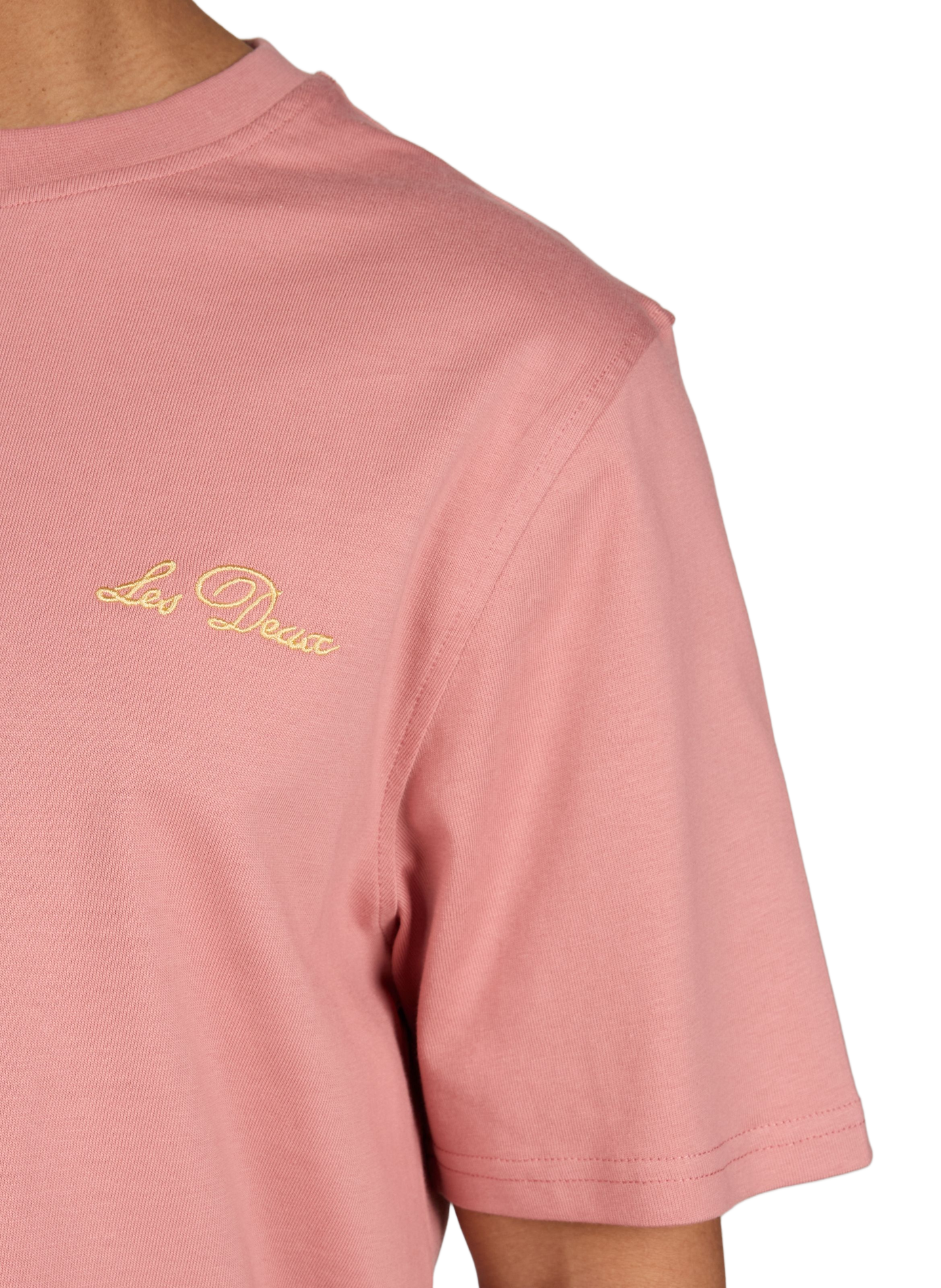 T-shirt brodé Wild Flower en coton LES DEUX Rose