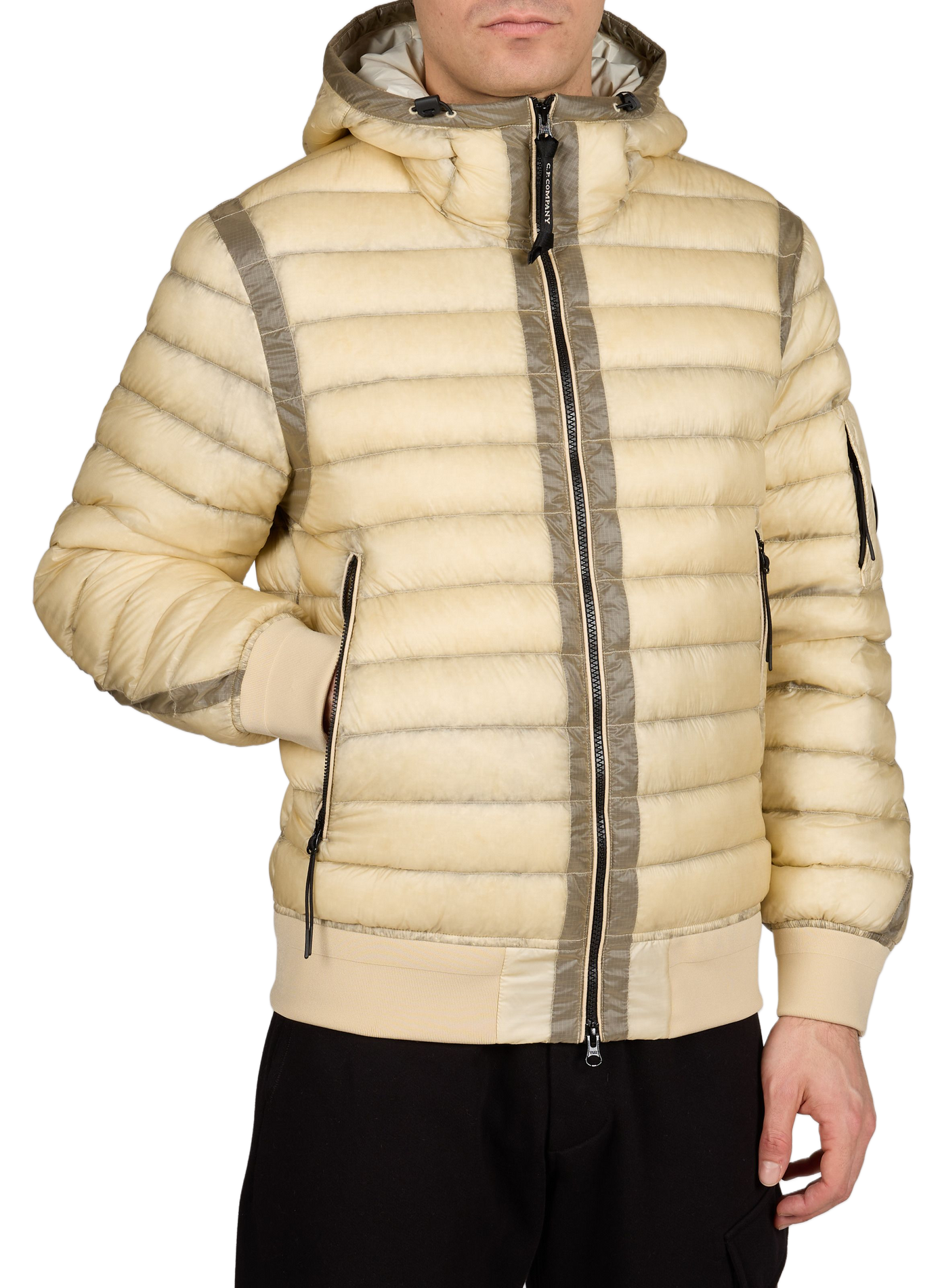 Veste matelassée à capuche CP COMPANY Beige