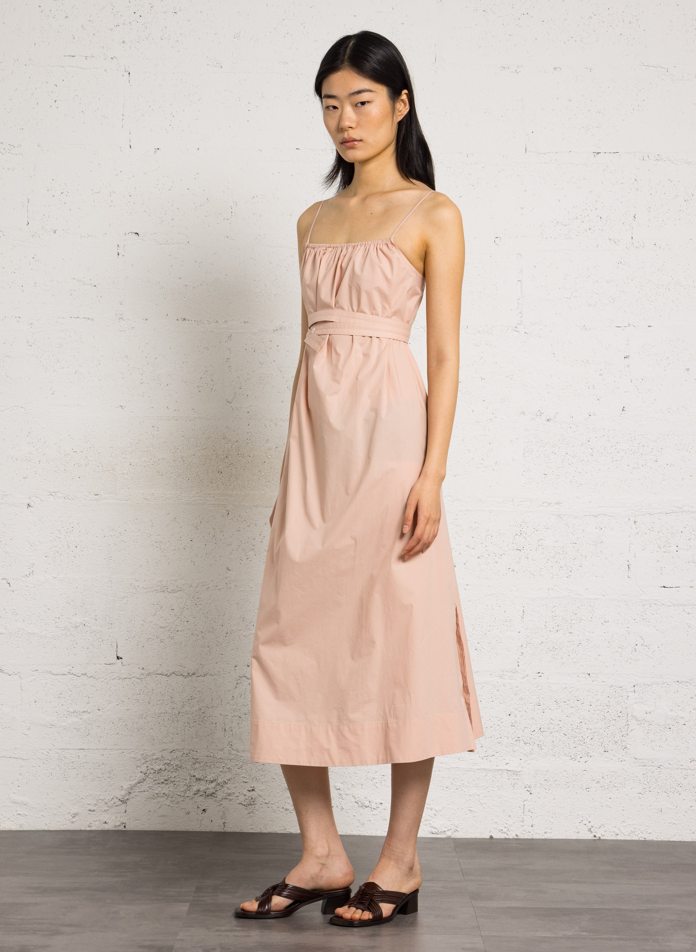 Robe midi en coton bio heidi SOEUR Rose