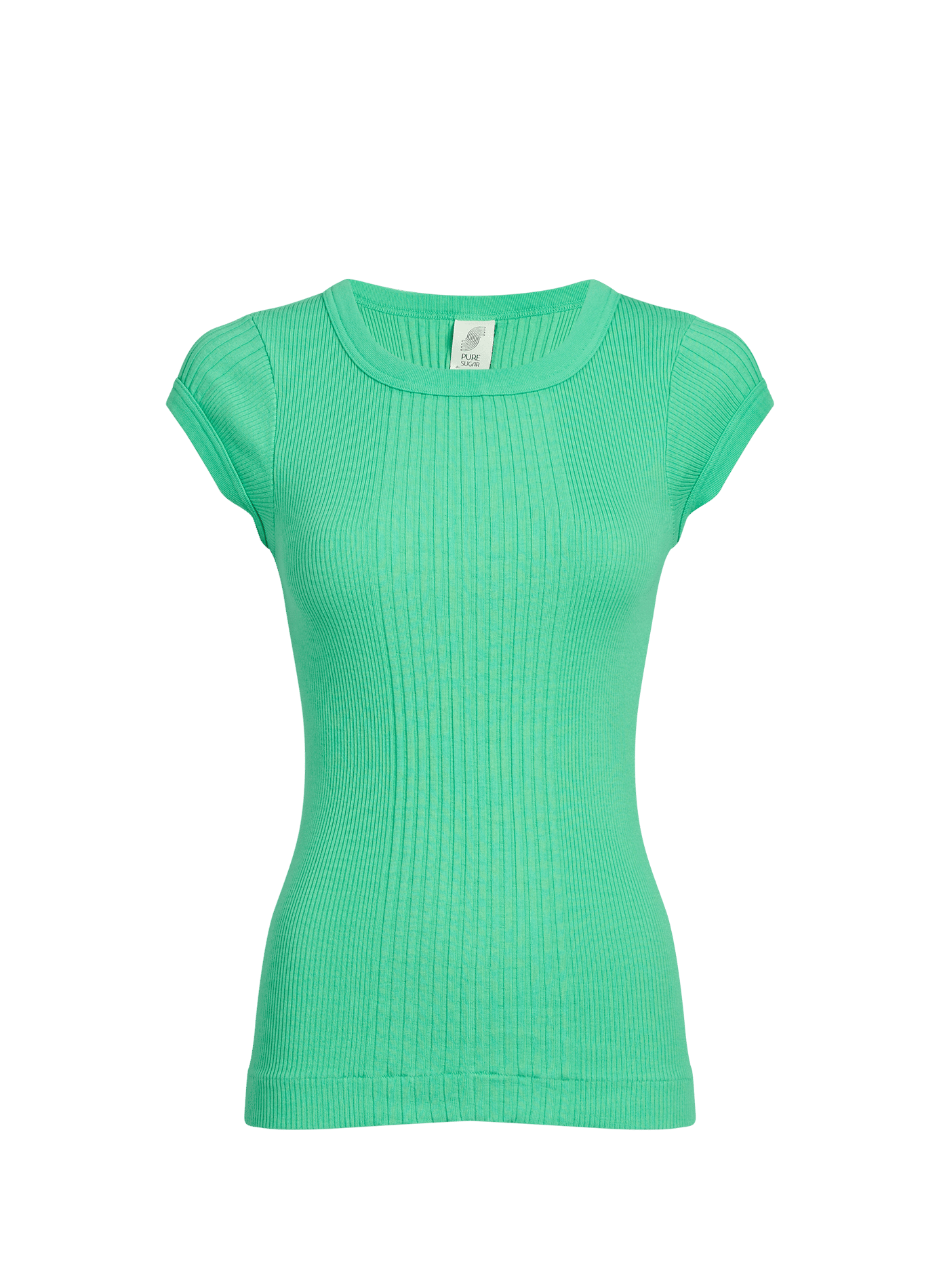 T-shirt Chalain à petites manches en maille de coton CHALAIN Menthol