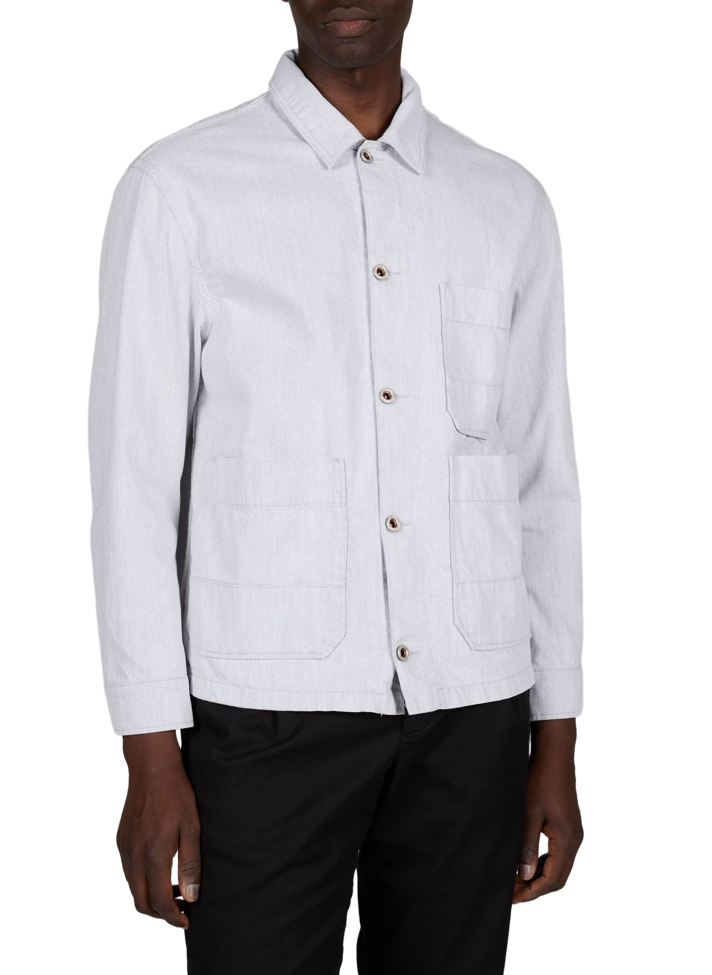 Jacket with classic cotton twill collar REPLAY Beige