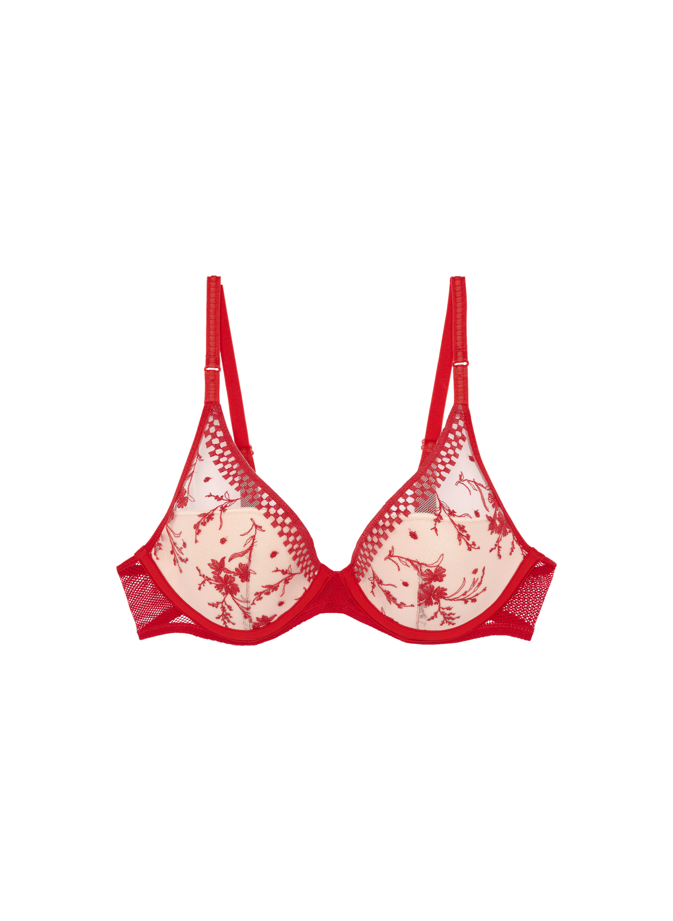 Soutien-gorge en dentelle fleurie PASSIONATA Rouge