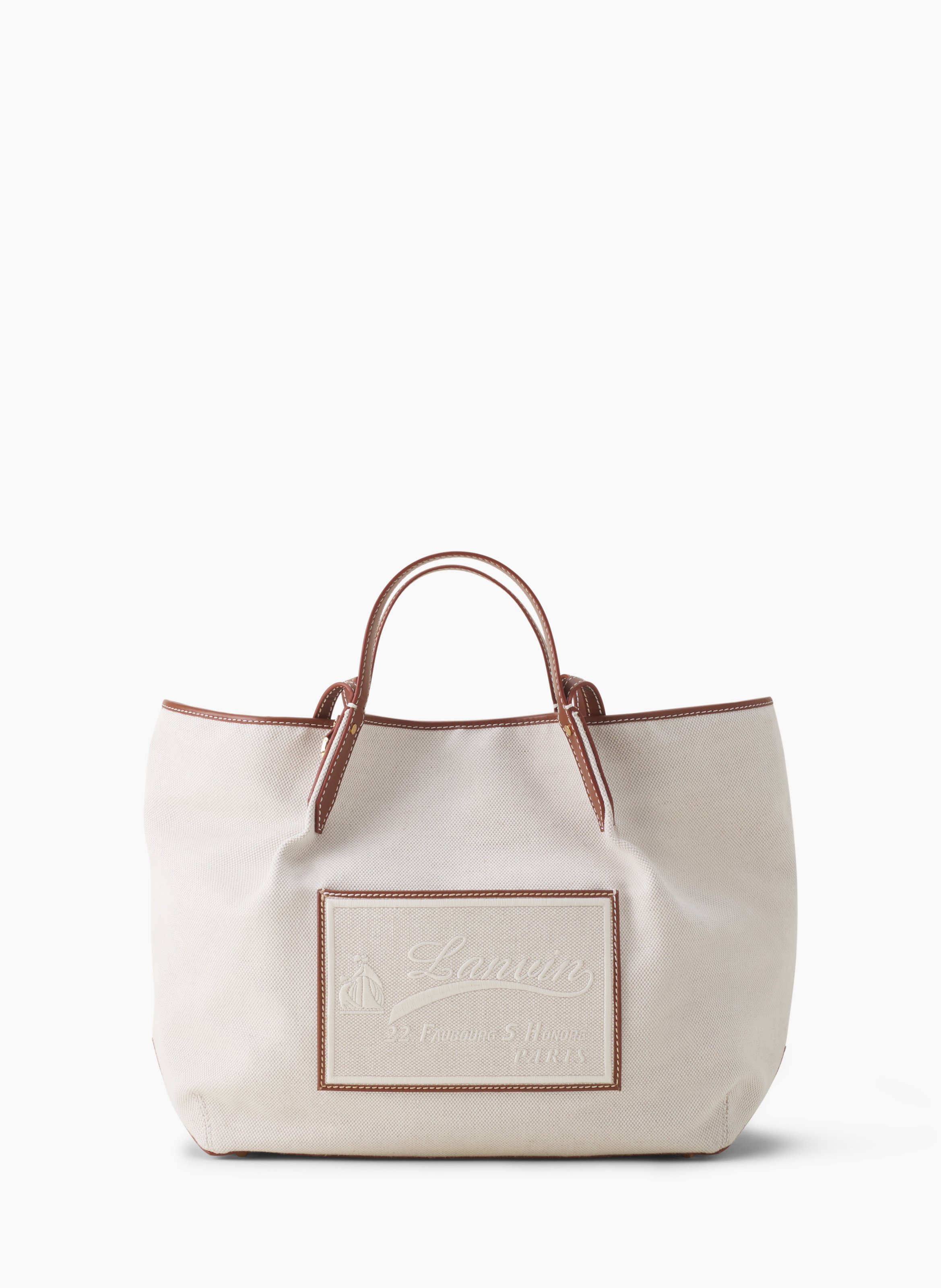 Sac cabas catch en canvas LANVIN Beige