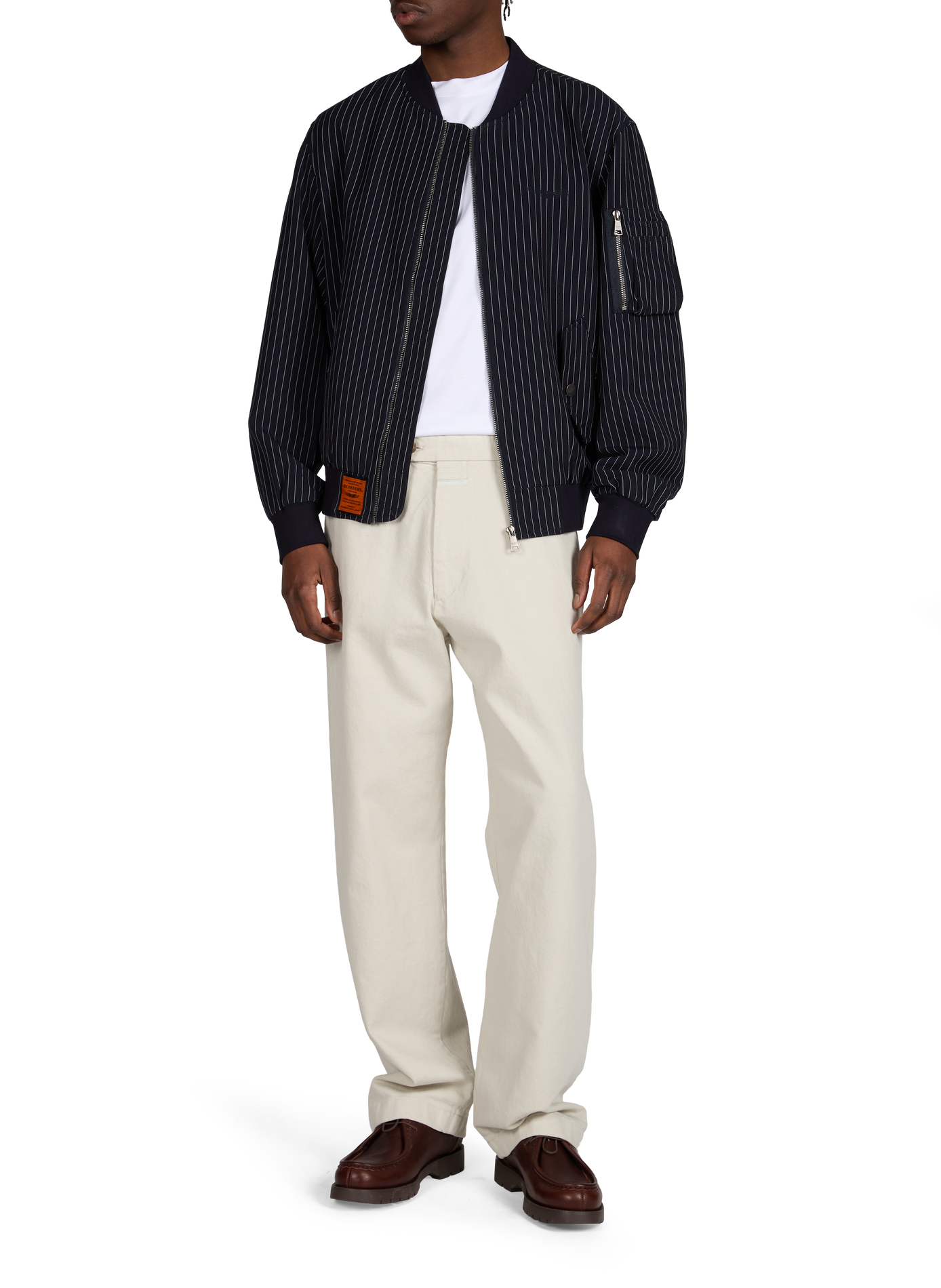 Canlow Striped Bomber Jacket BOMBERS ORIGINAL Blue