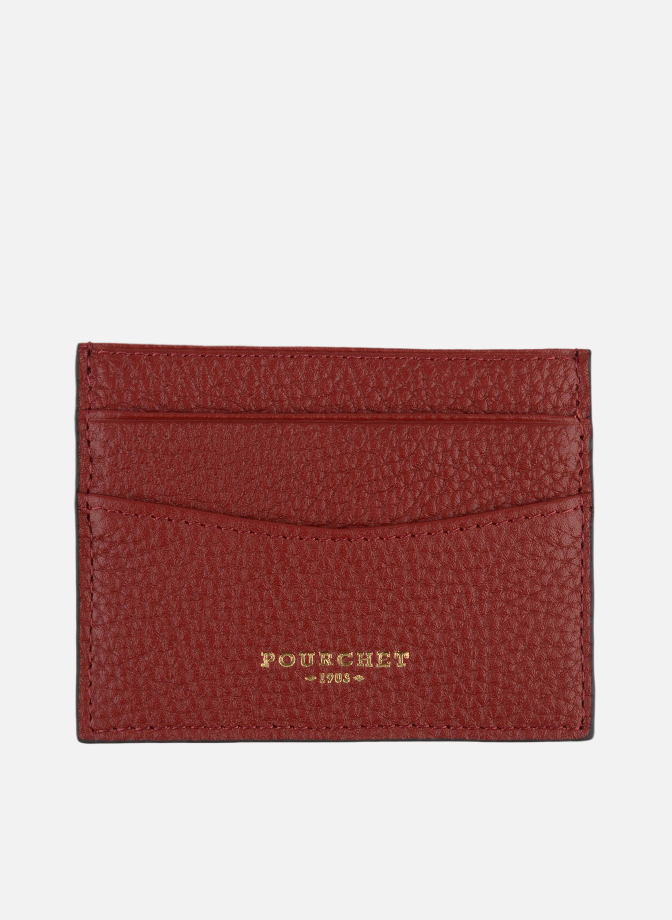 Club | porte-cartes en cuir de vachette  Rouge