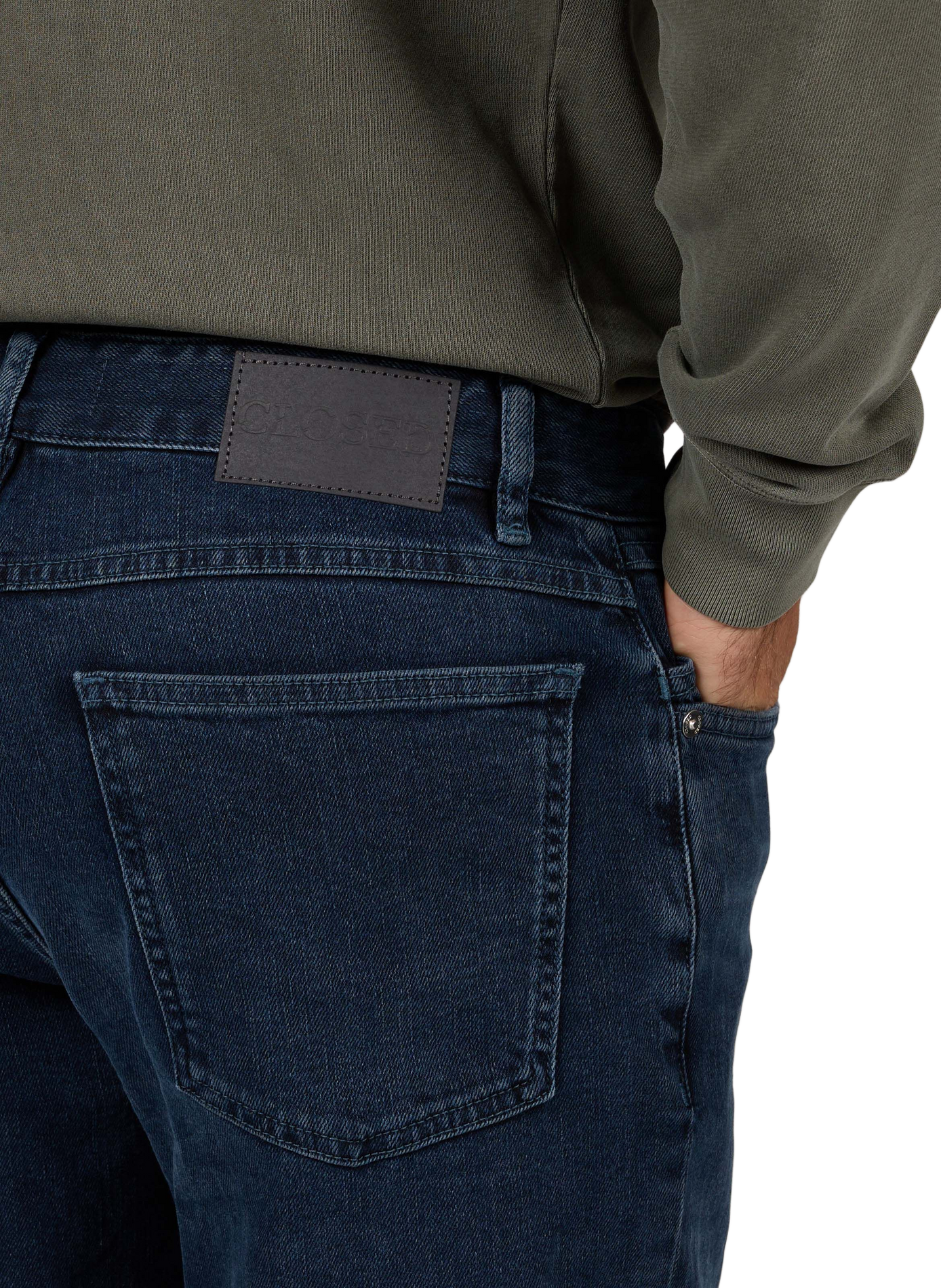 Jeans slim en coton mélangé CLOSED Bleu