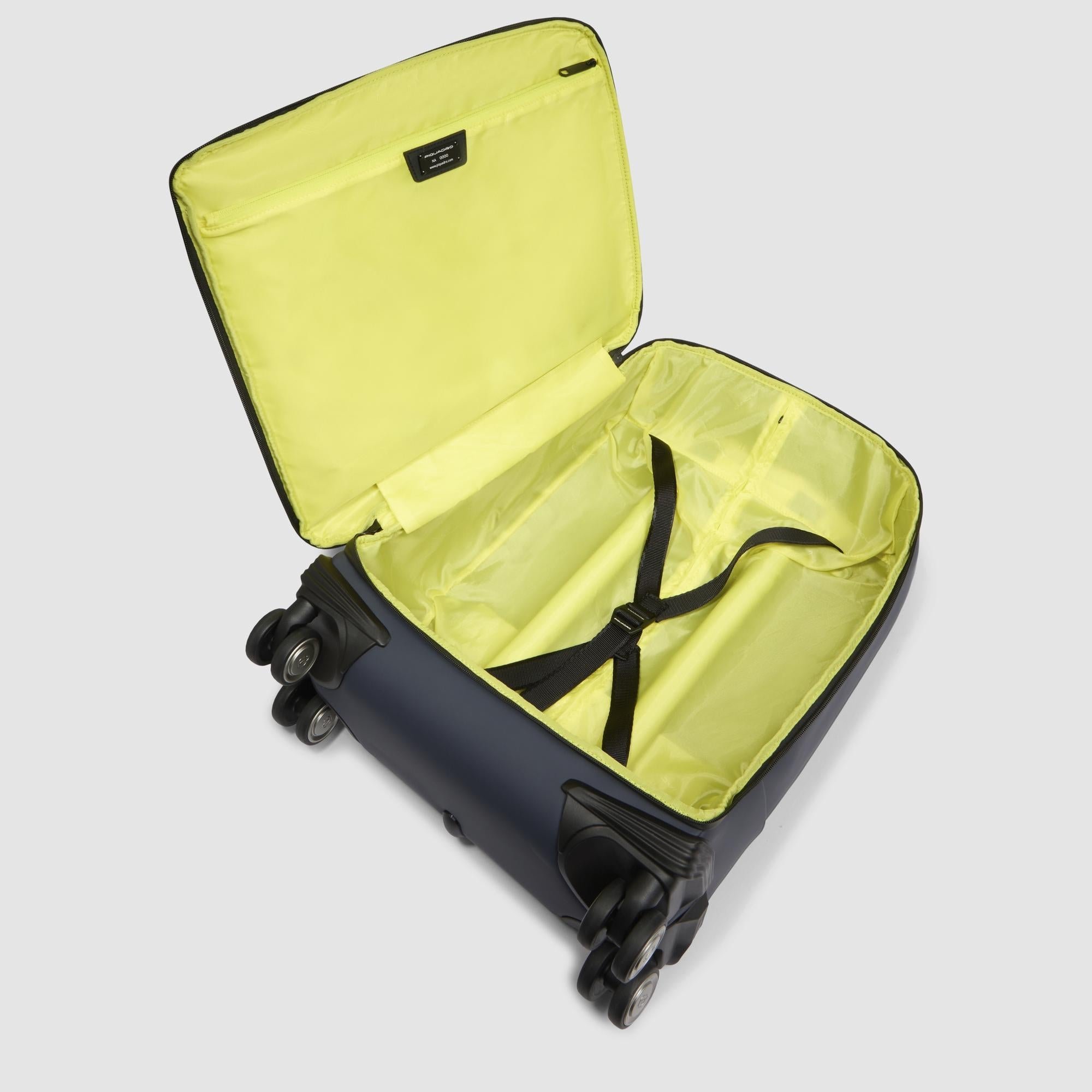 Slanke waterafstotende handbagagekoffer met 4 wielen PIQUADRO Blauw