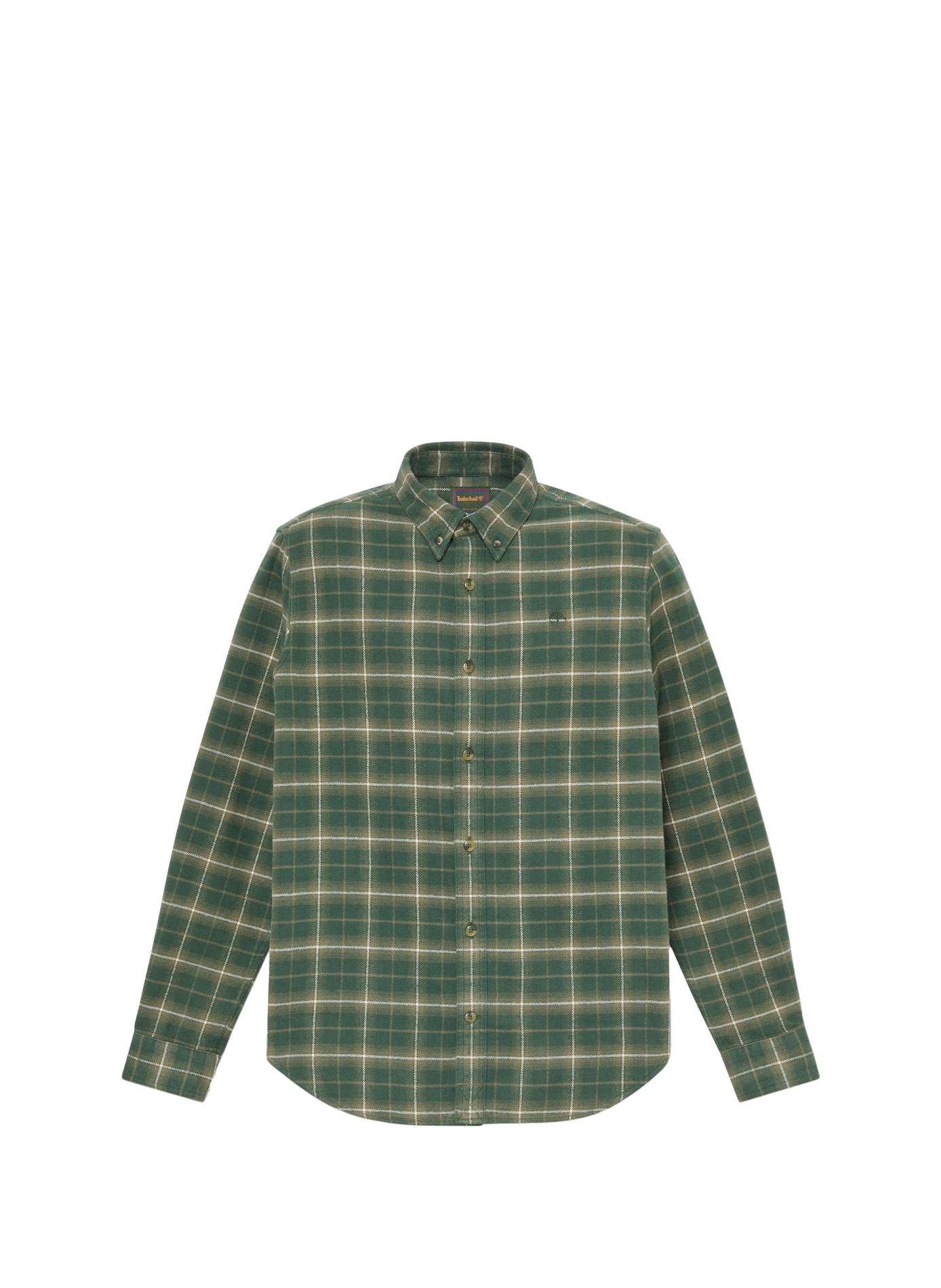 Straight cotton check shirt TIMBERLAND Green
