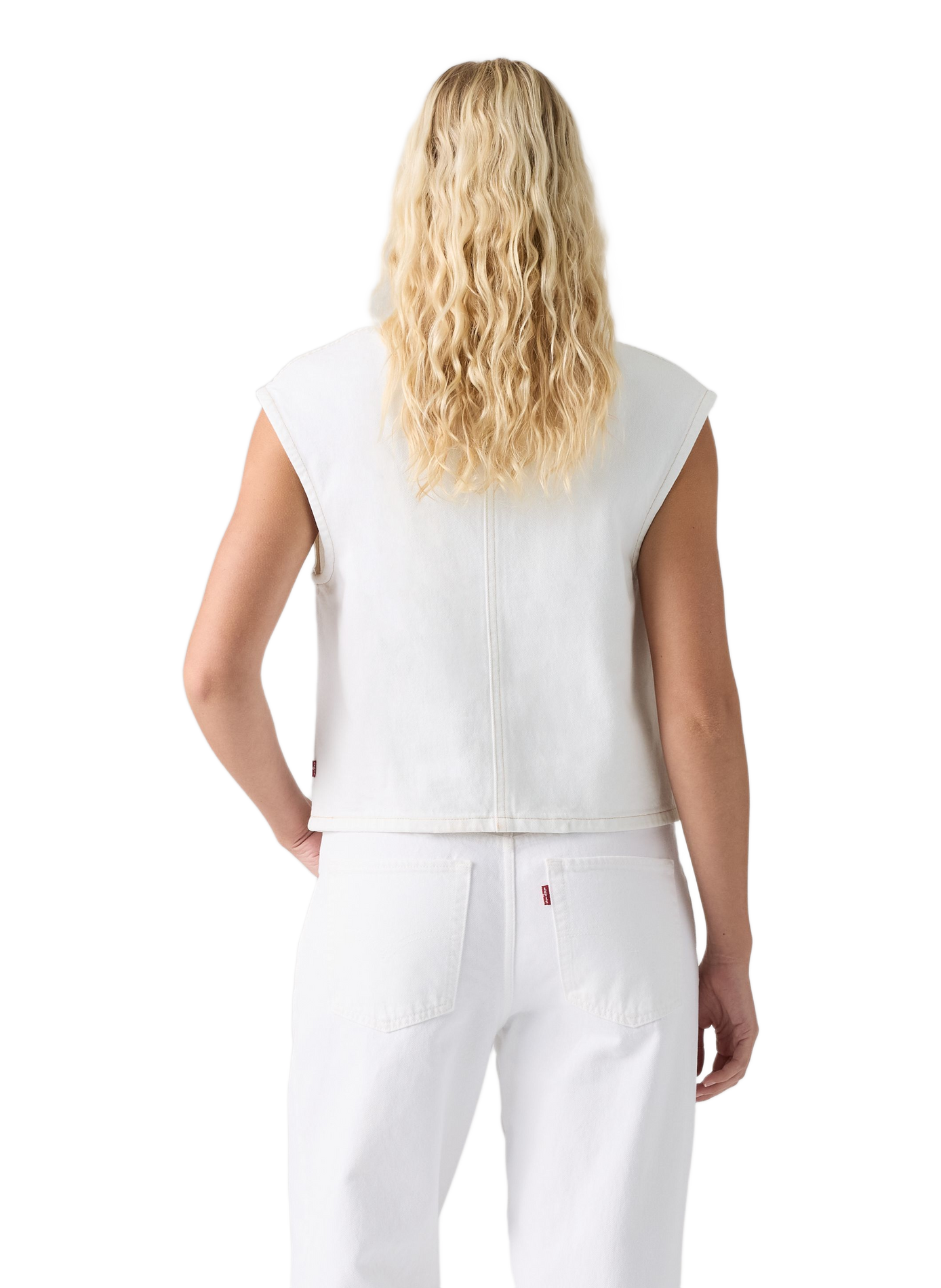 Sleeveless cotton denim top LEVI'S White