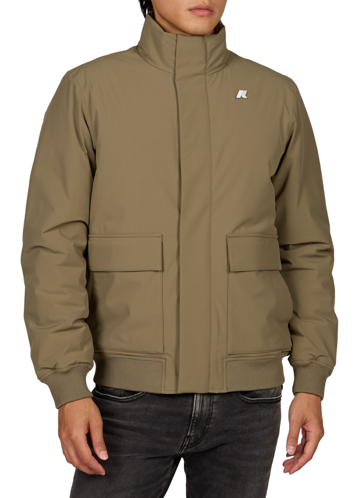Blouson col montant K-WAY Kaki