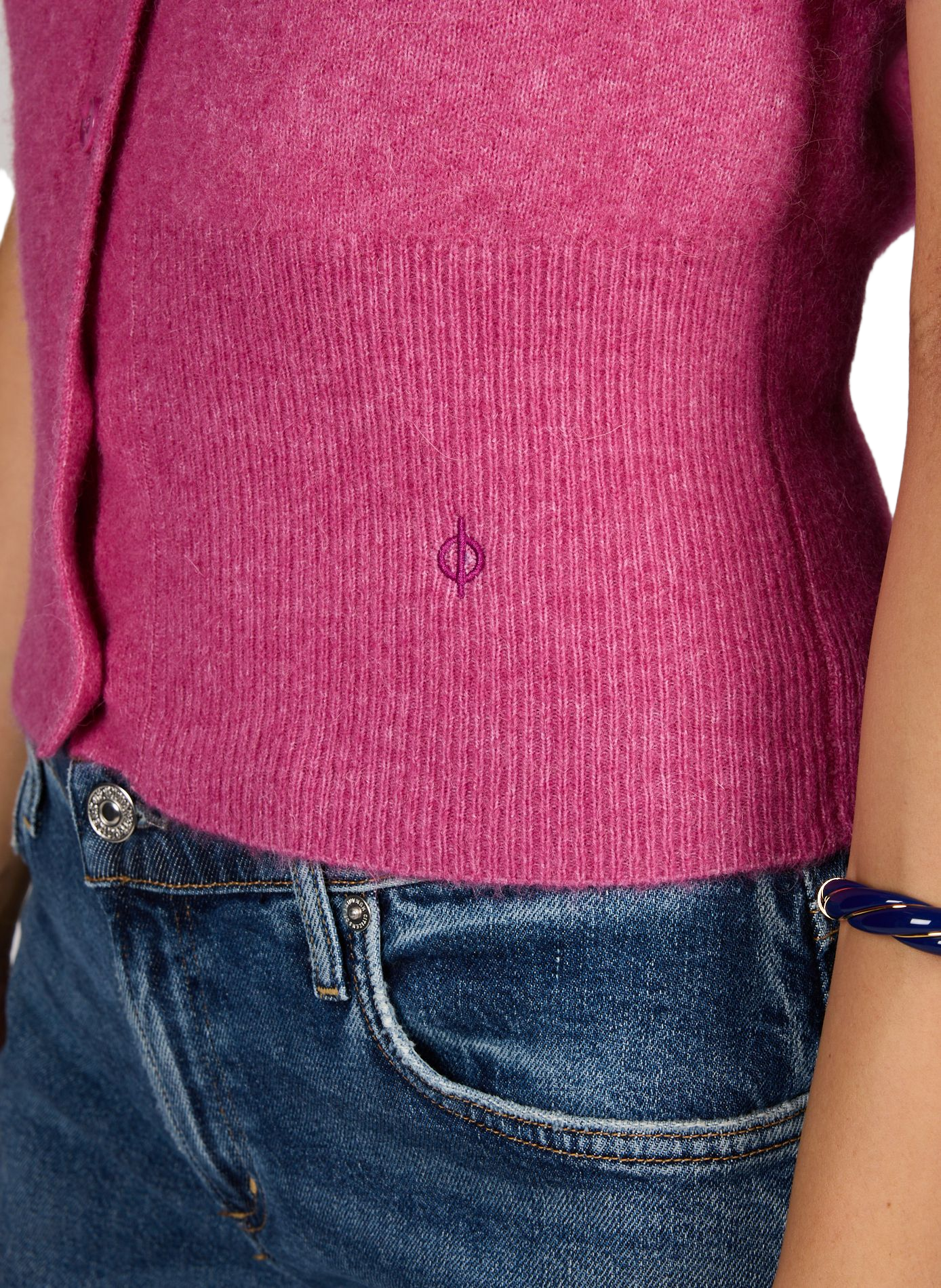Kurzer Pullover aus Alpakawolle-Mix SAMSOE SAMSOE Rosa