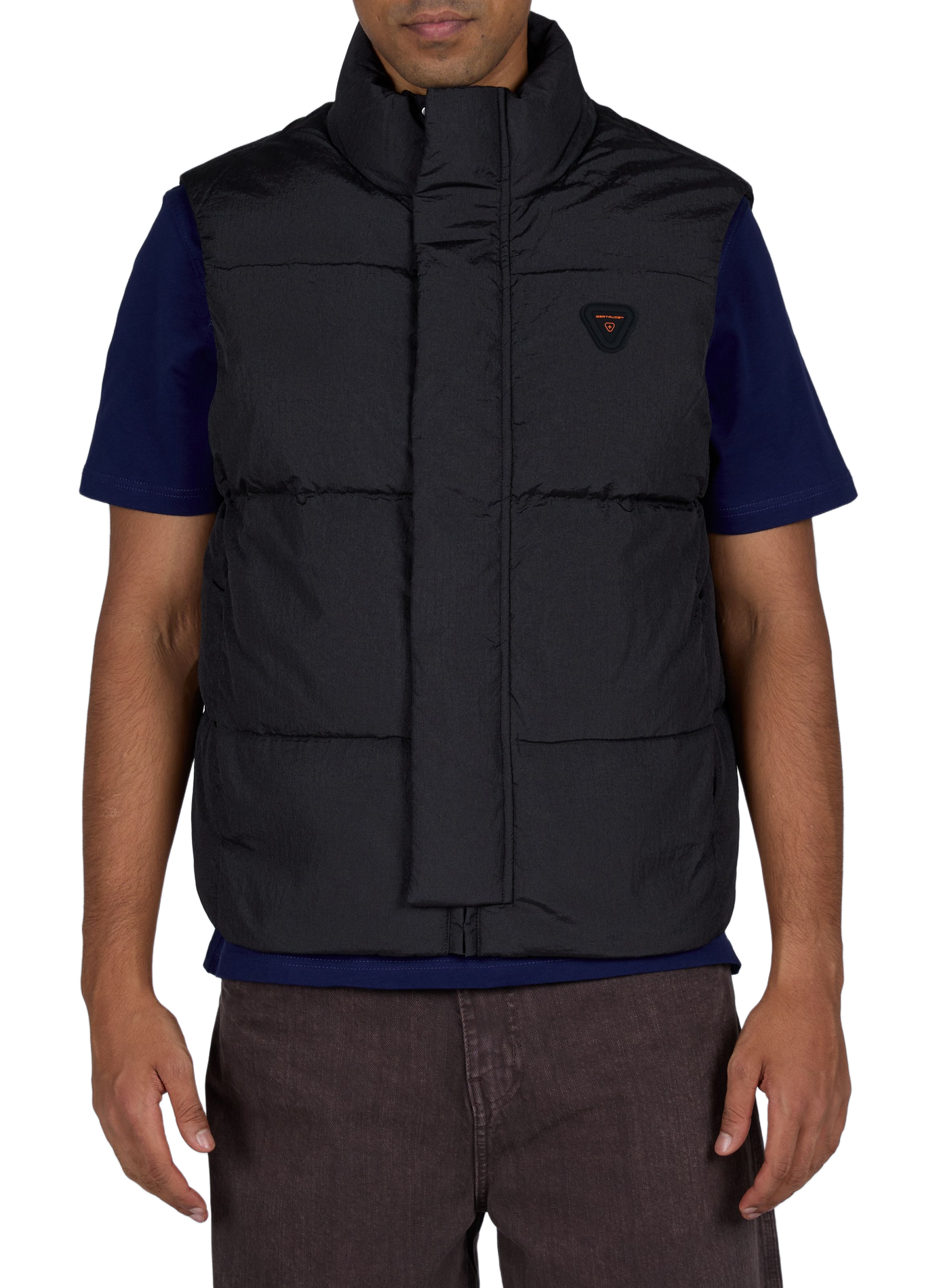 Cesarior straight-fit sleeveless puffer jacket with stand-up collar GERTRUDE Black
