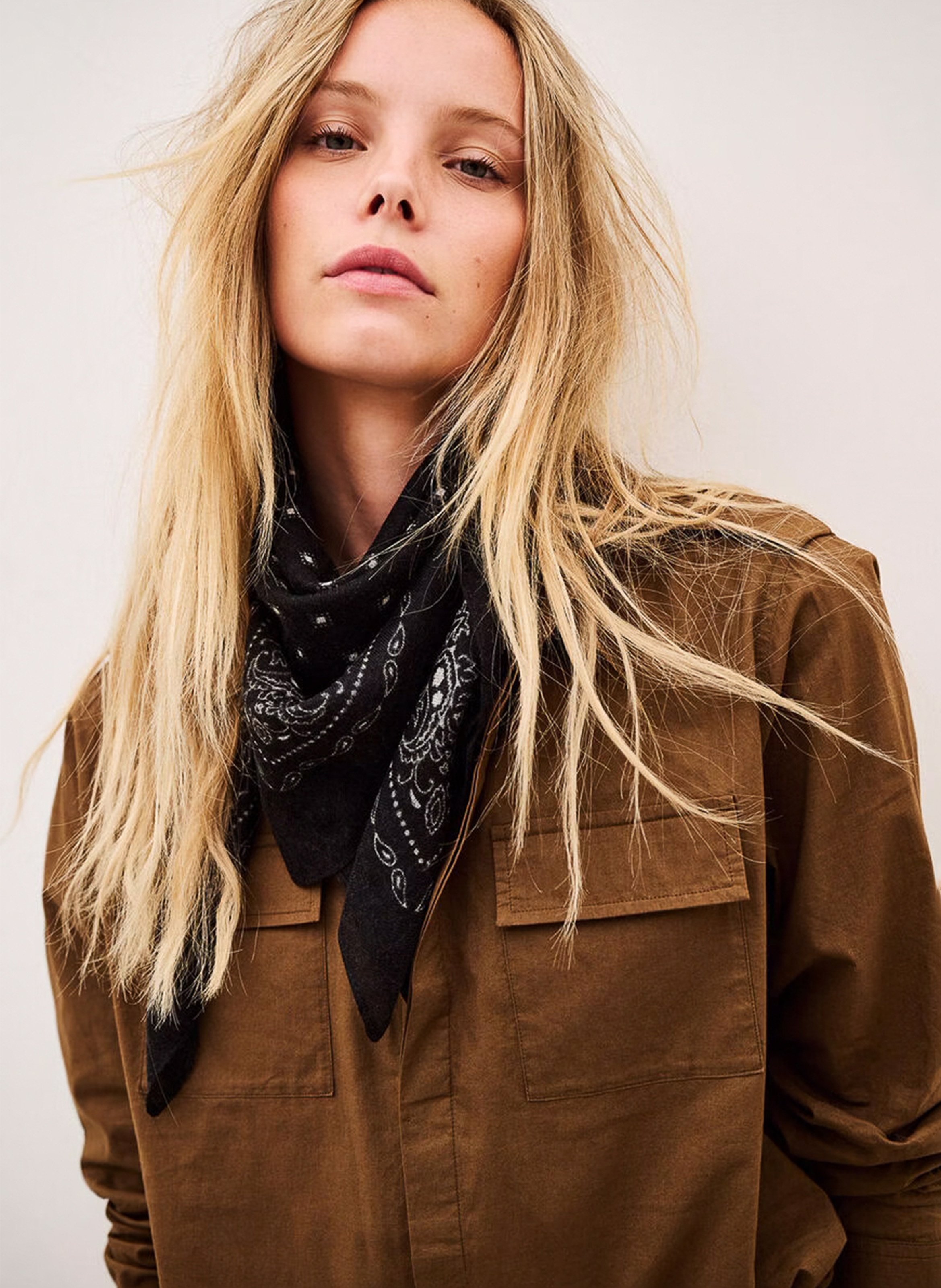 Foulard en laine mélangée fary BA&SH Gris