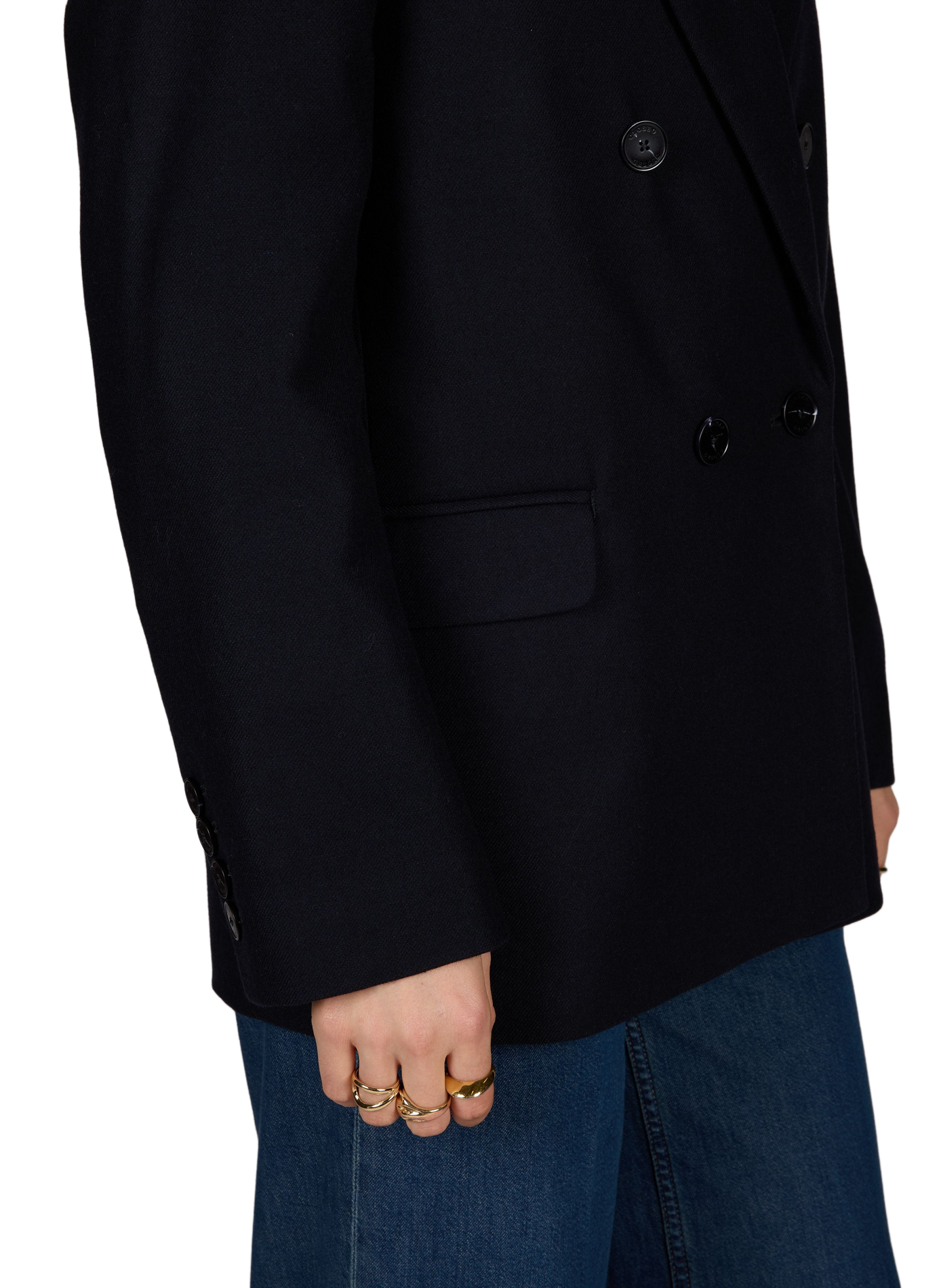 Zweireihiger Blazer aus Wollmischung CLOSED Blau