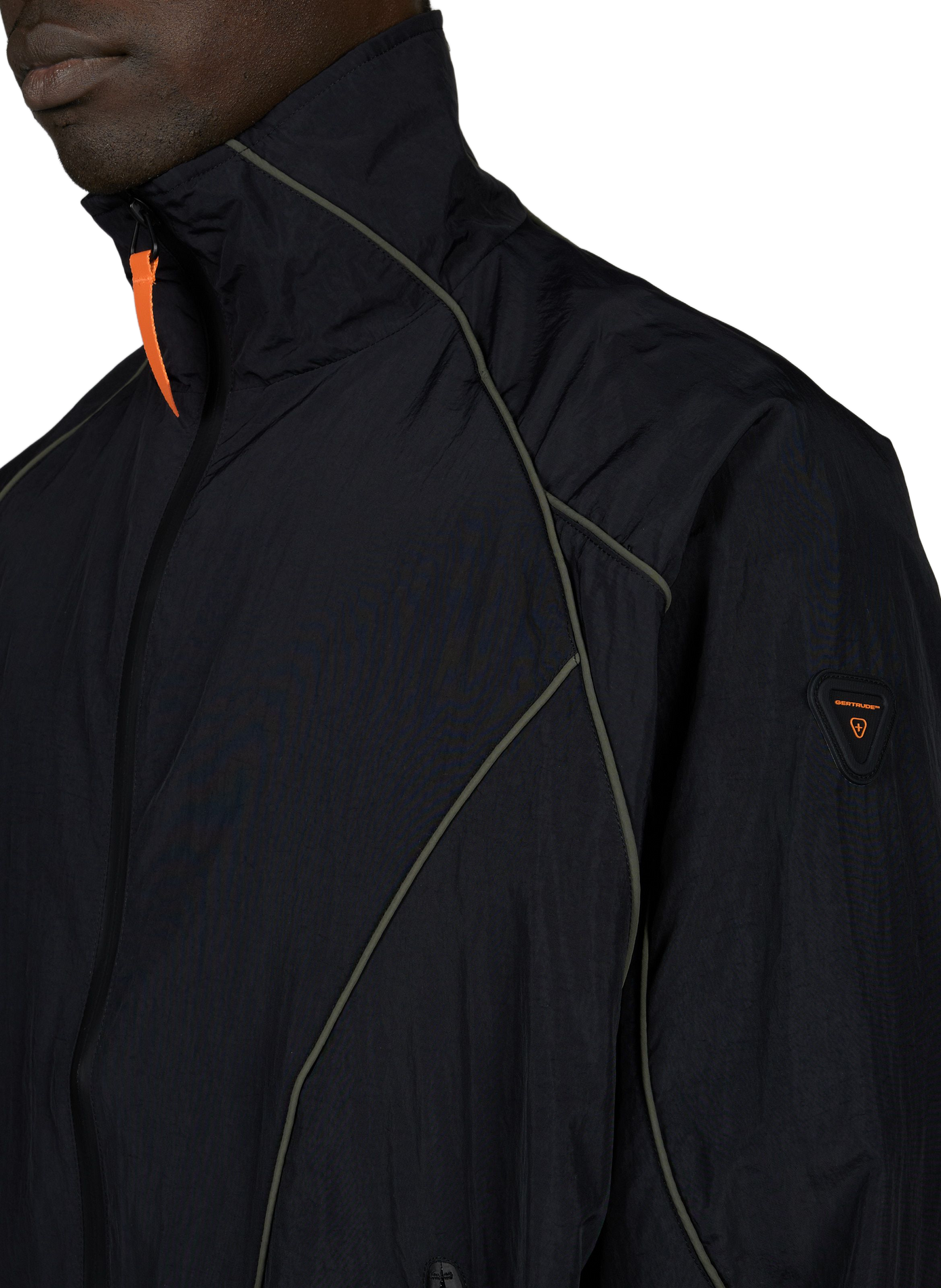 High-neck windbreaker jacket GERTRUDE Black
