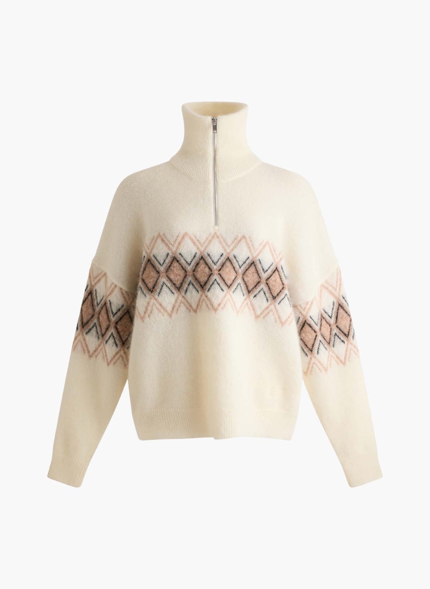 Pull mireva col camionneur FUSALP Beige