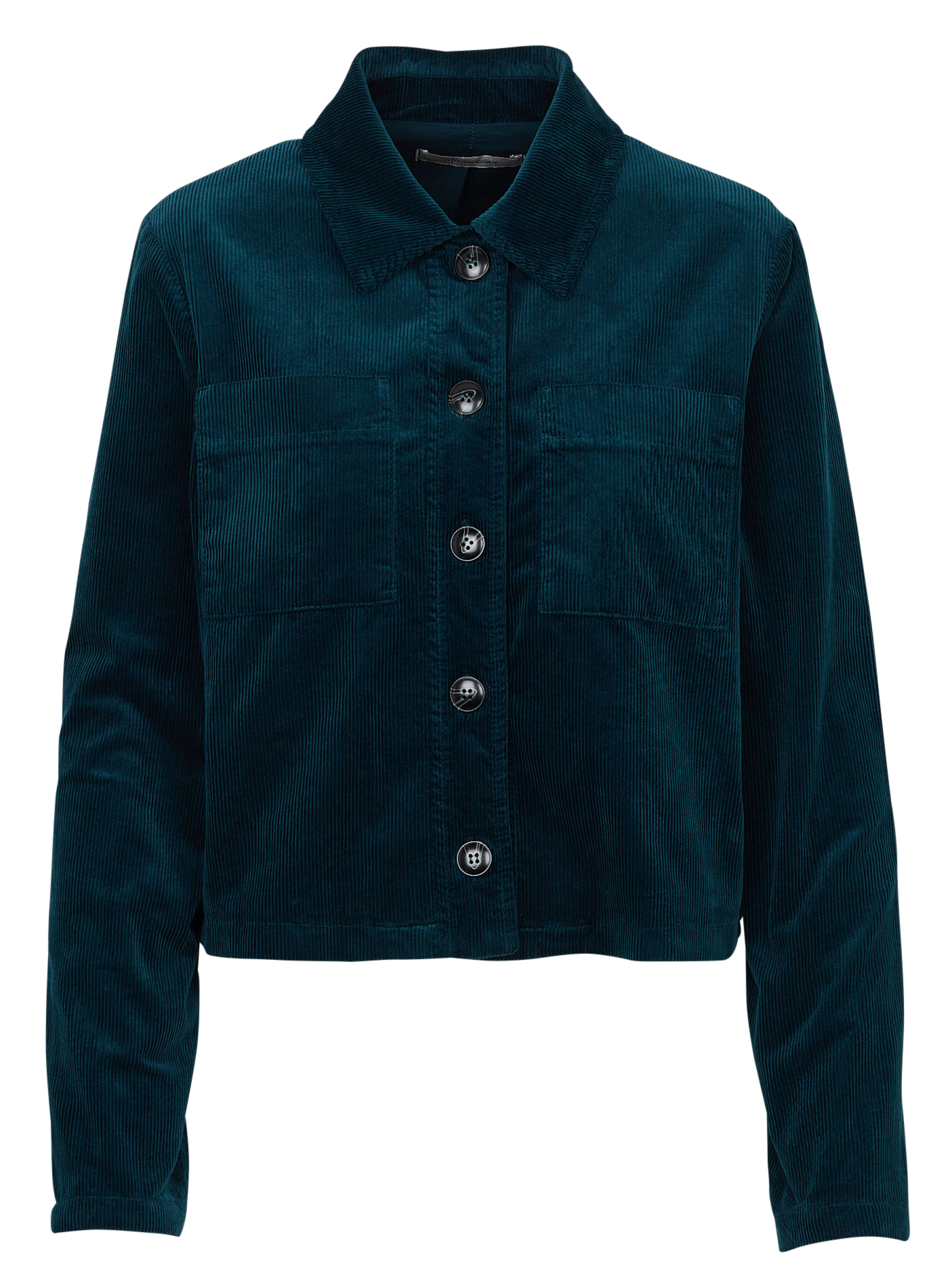 Kort jasje van ribfluweel in een katoenmix LA FEE MARABOUTEE Blauw