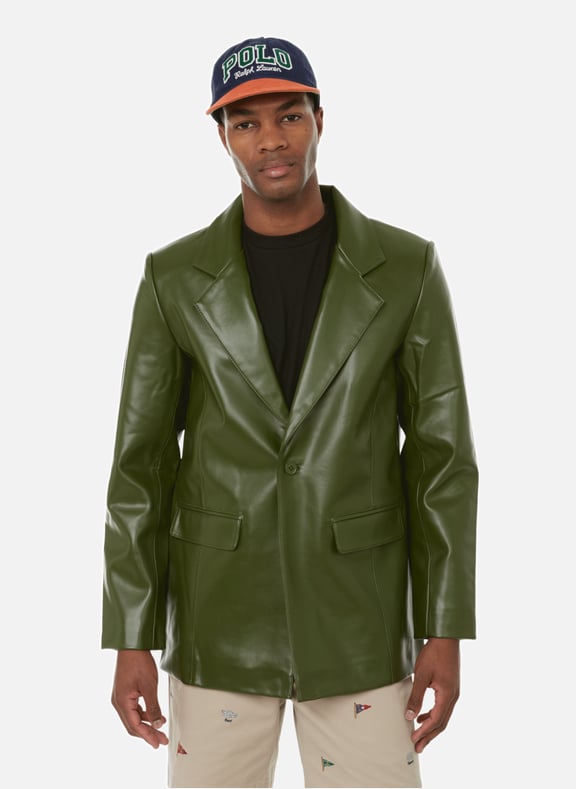 Bradley recycled leather blazer Green by DEADWOOD DEADWOOD Bradley recycled leather blazer Green