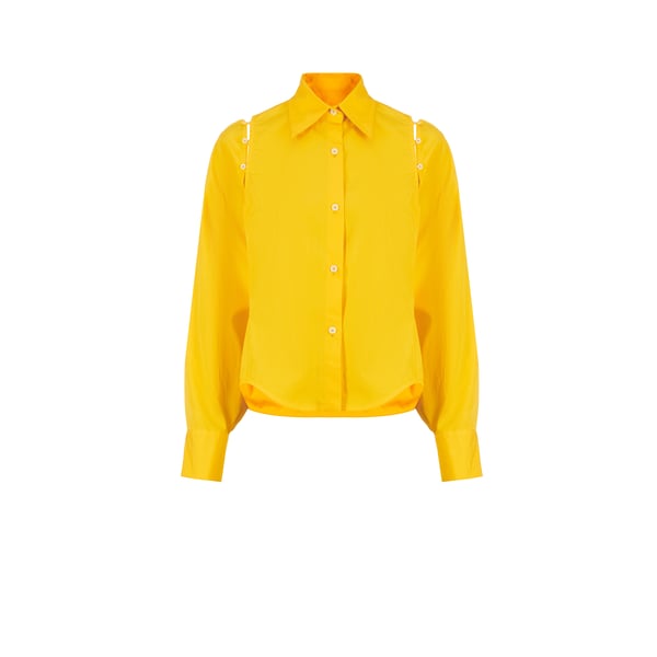Eudon Choi Long-sleeve Cotton Shirt In Orange