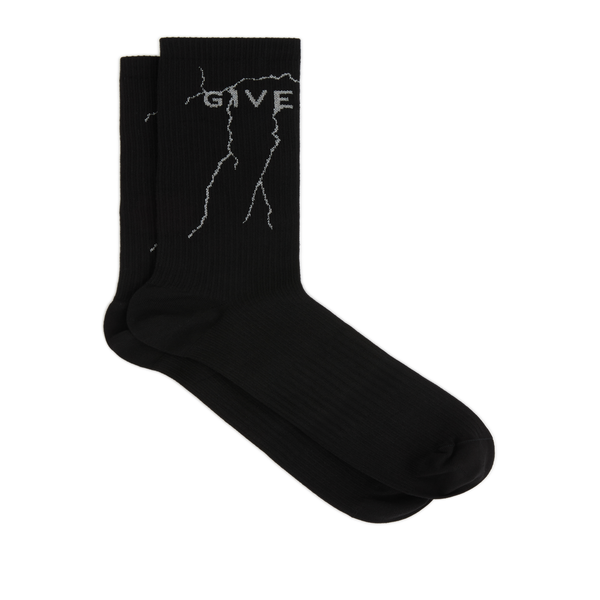 Shop Givenchy Mid-calf Socks In Black