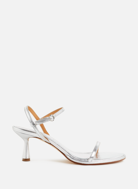 Mikita heeled sandals in leather SilverAEYDE 